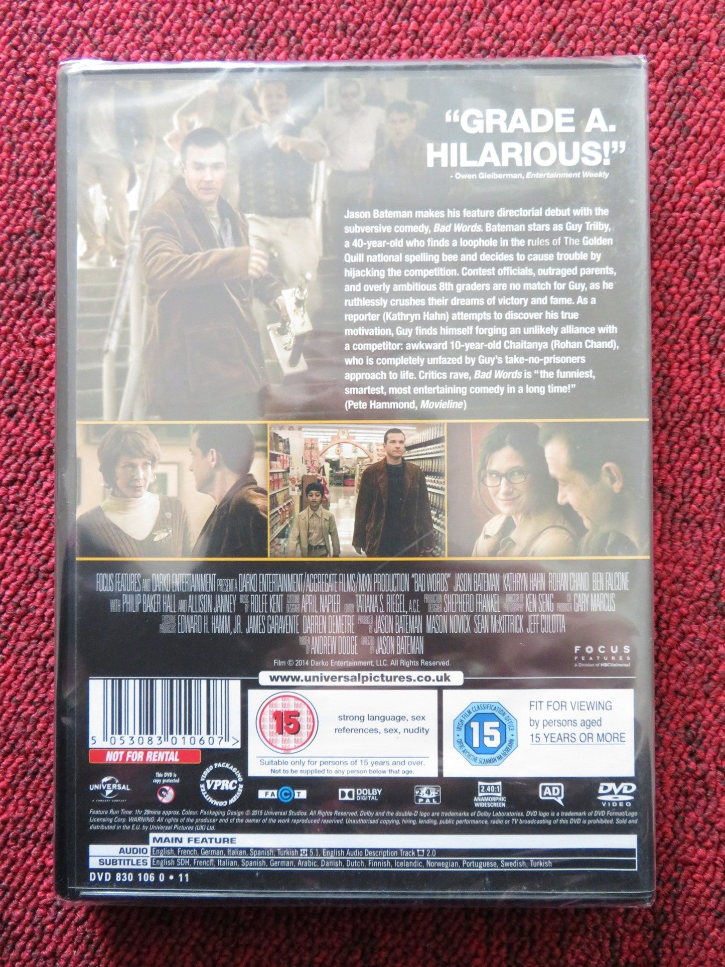 BAD WORDS (DVD) JASON BATEMAN 2013 REGION 2 4 5 Rendezvous Cinema Movie posters