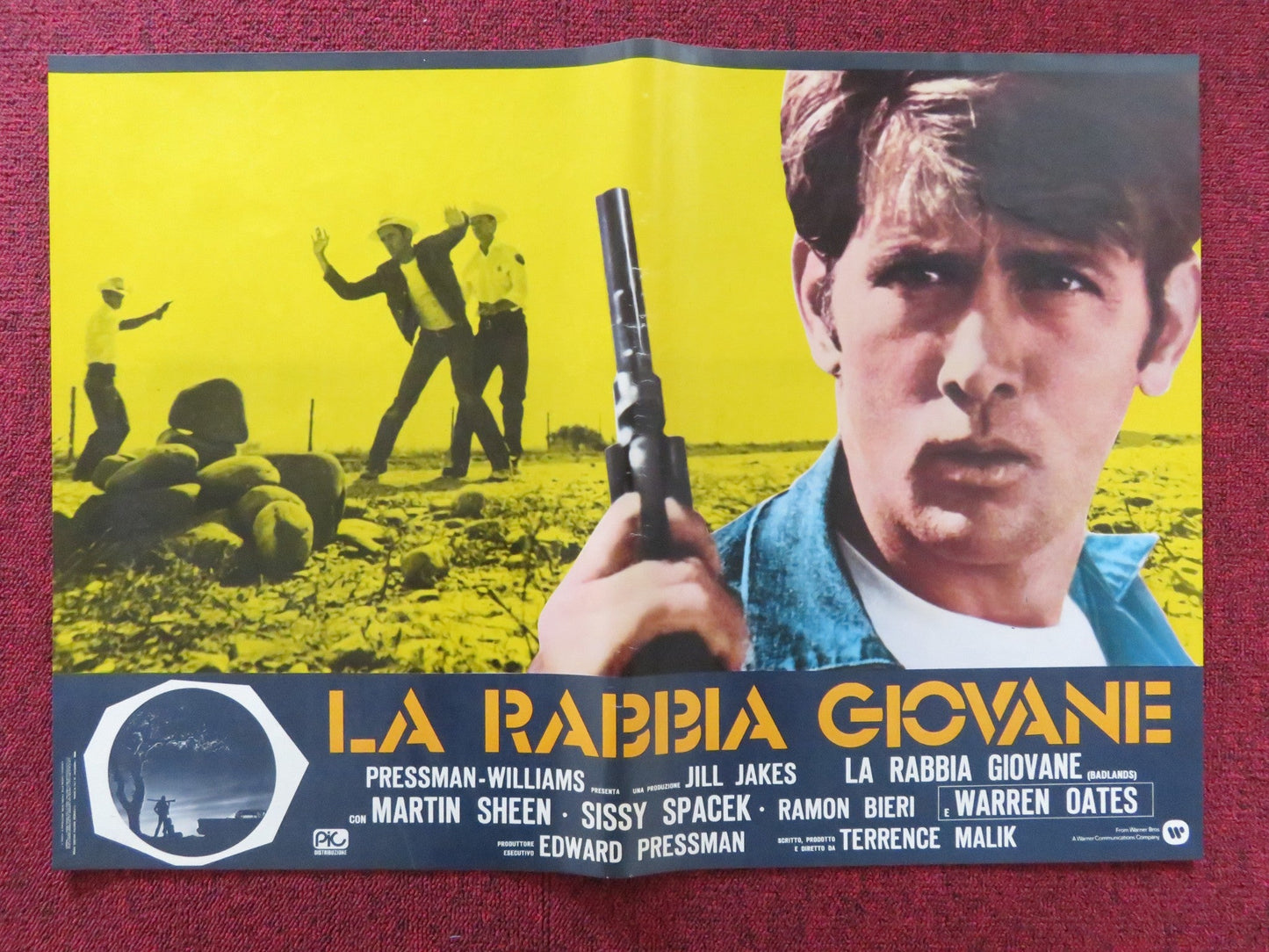 BADLANDS - B ITALIAN FOTOBUSTA POSTER MARTIN SHEEN SISSY SPACEK 1973 Rendezvous Cinema Movie posters