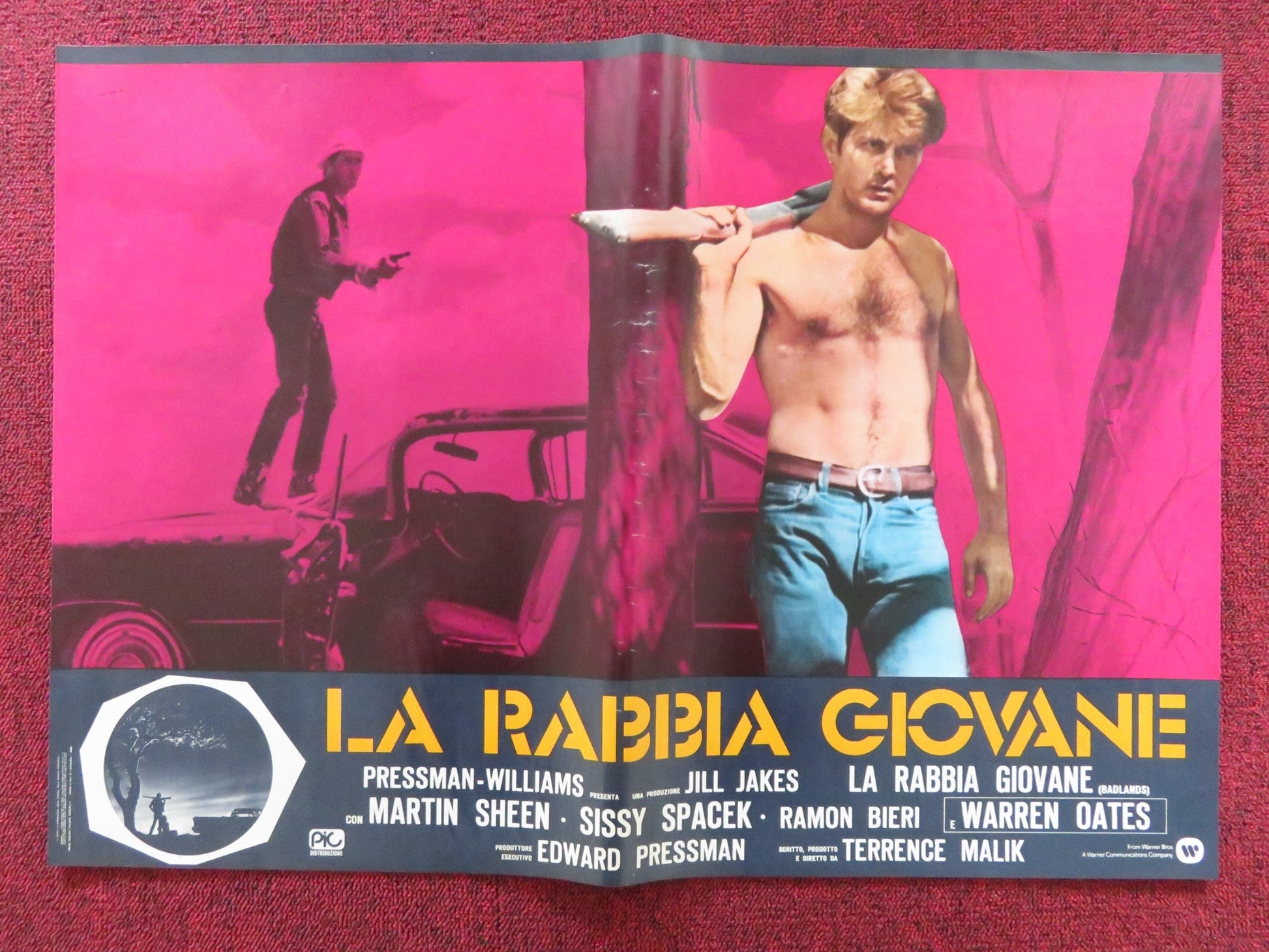 BADLANDS - D ITALIAN FOTOBUSTA POSTER MARTIN SHEEN SISSY SPACEK 1973 Rendezvous Cinema Movie posters