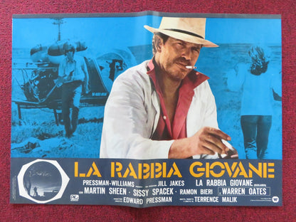 BADLANDS - E ITALIAN FOTOBUSTA POSTER MARTIN SHEEN SISSY SPACEK 1973 Rendezvous Cinema Movie posters