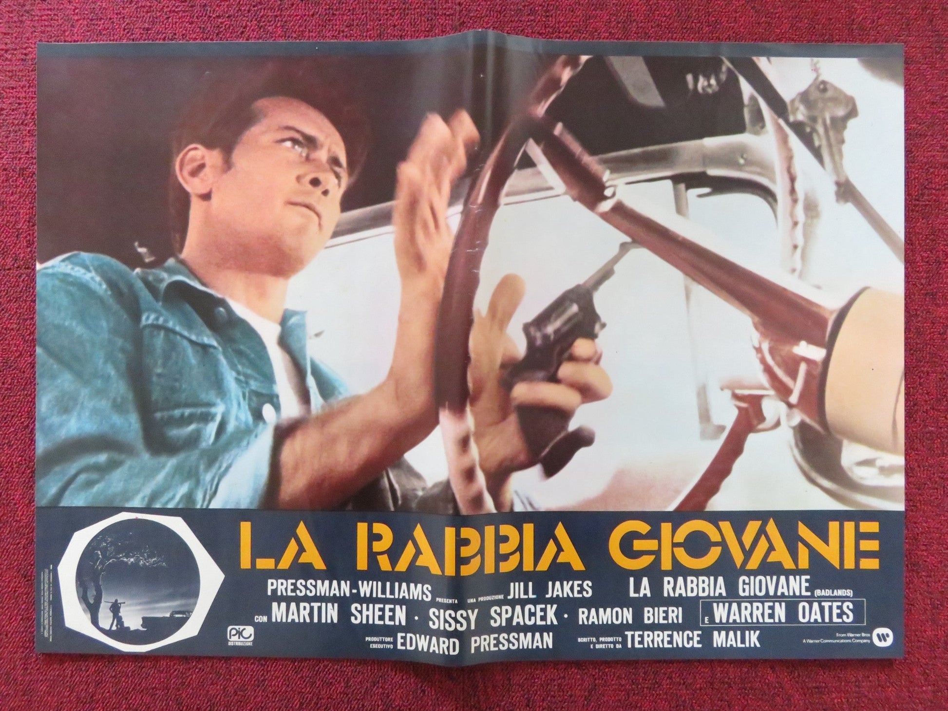 BADLANDS - F ITALIAN FOTOBUSTA POSTER MARTIN SHEEN SISSY SPACEK 1973 Rendezvous Cinema Movie posters