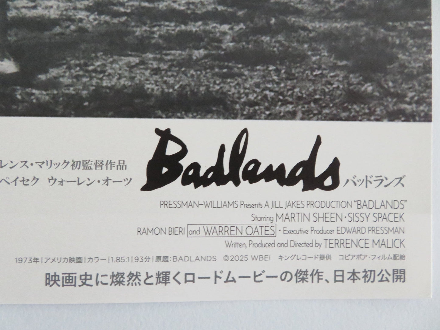 BADLANDS JAPANESE CHIRASHI (B5) POSTER MARTIN SHEEN SISSY SPACEK R2025 Movie posters