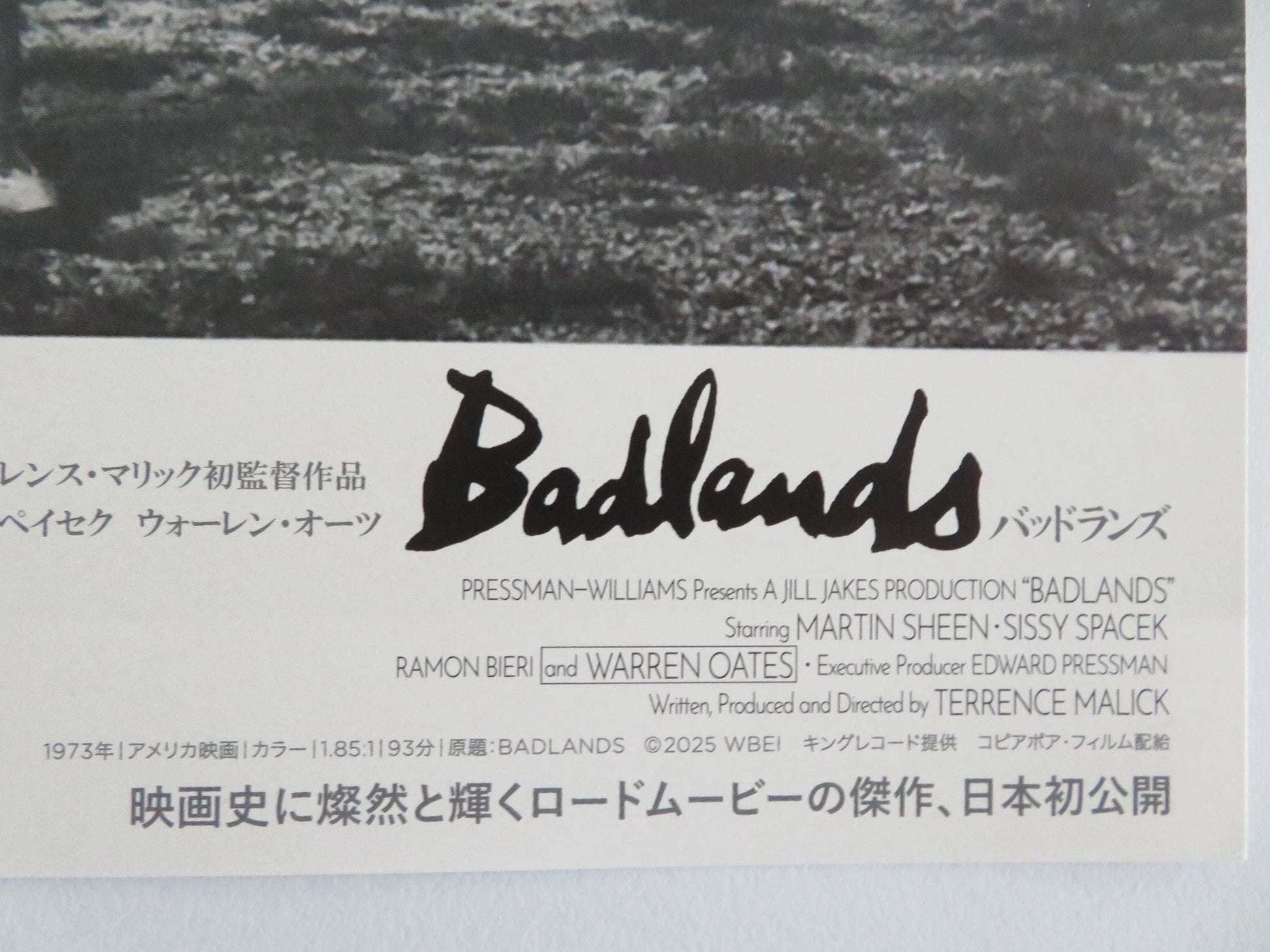 BADLANDS JAPANESE CHIRASHI (B5) POSTER MARTIN SHEEN SISSY SPACEK R2025 Movie posters