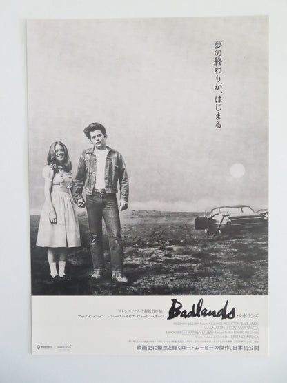 BADLANDS JAPANESE CHIRASHI (B5) POSTER MARTIN SHEEN SISSY SPACEK R2025 Movie posters