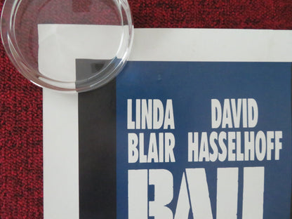 BAIL OUT VHS VIDEO POSTER ROLLED DAVID HASSELHOFF LINDA BLAIR 1989 Movie posters