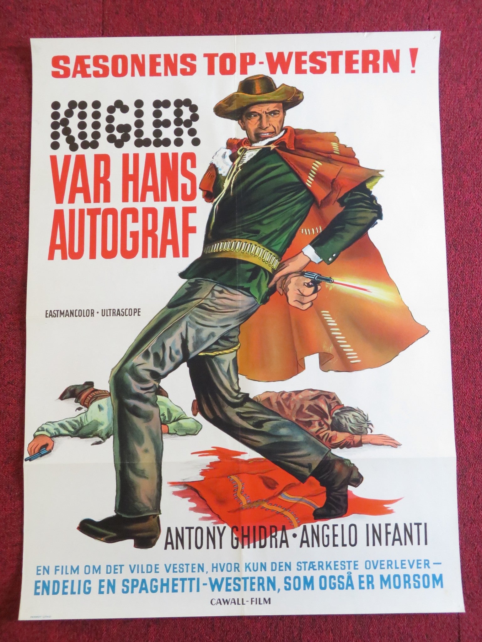 BALLATA PER UN PISTOLERO DANISH POSTER ROLLED DRAGOMIR BOJANIC - GIDRA 1969 Rendezvous Cinema Movie posters