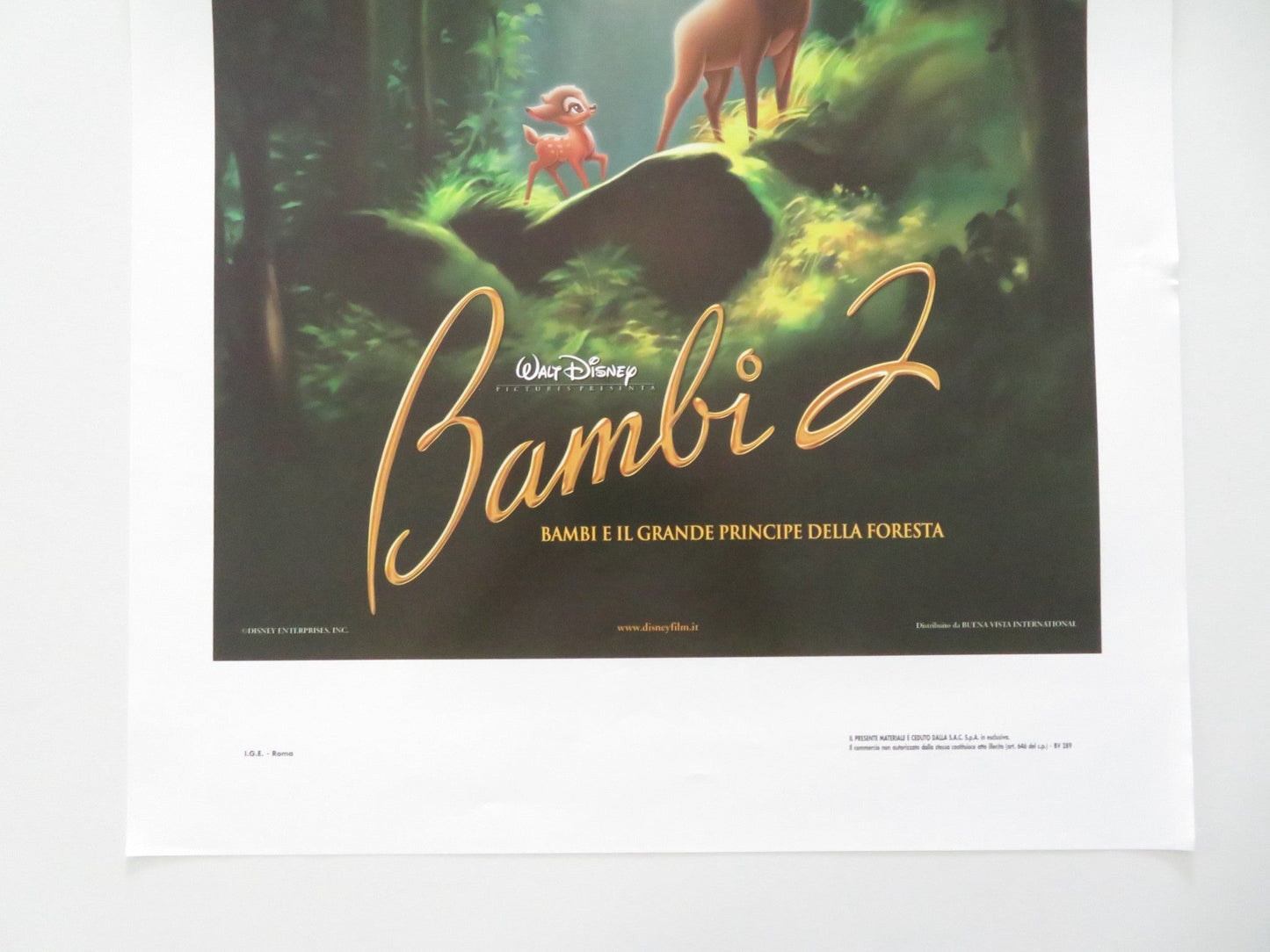 Bambi 2 ITALIAN LOCANDINA POSTER Disney Patrick Stewart Alexander Gould 2006 Movie posters