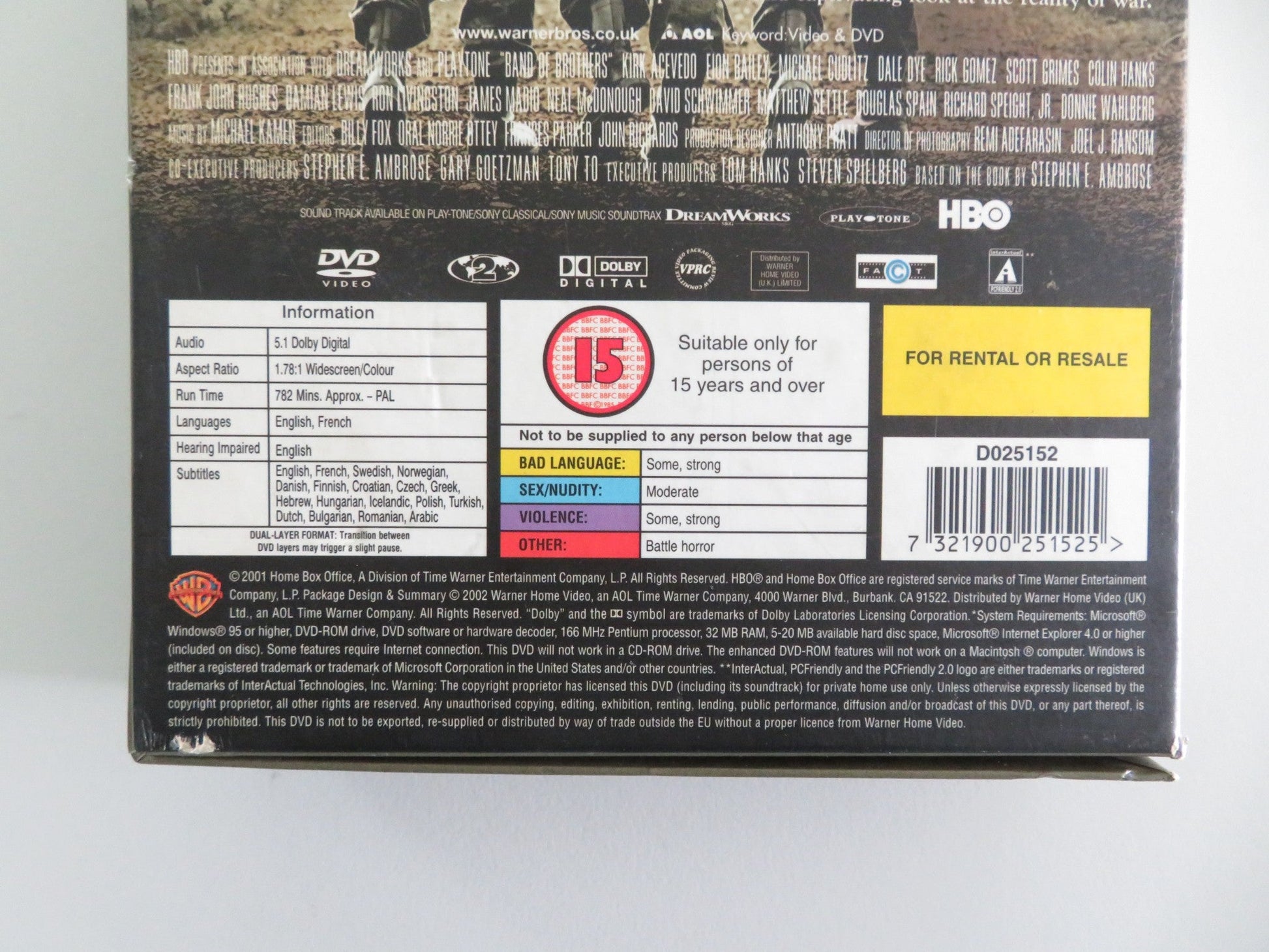 Band of Brothers - The Complete Series (DVD BoxSet) Damian Lewis 2001 Region 2 Movie posters