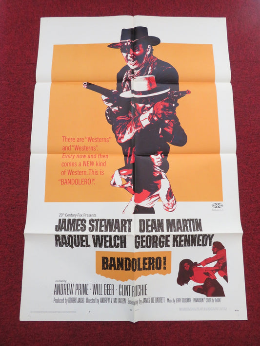 Bandolero! - Style B Folded US One Sheet Poster James Stewart Dean Martin 1968 Movie posters