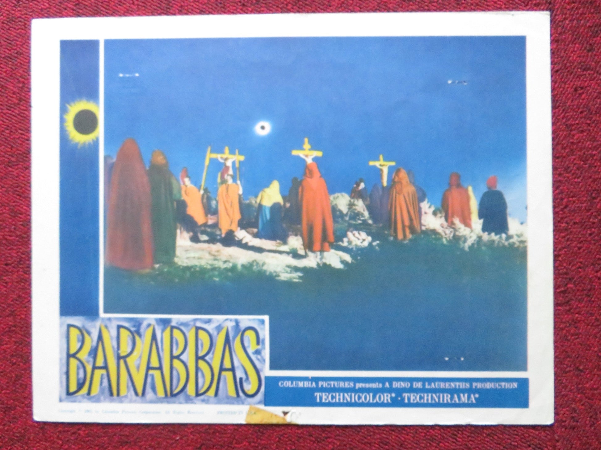 BARABBAS US LOBBY CARD FULL SET ANTHONY QUINN SILVANA MANGANO 1962 Rendezvous Cinema Movie posters