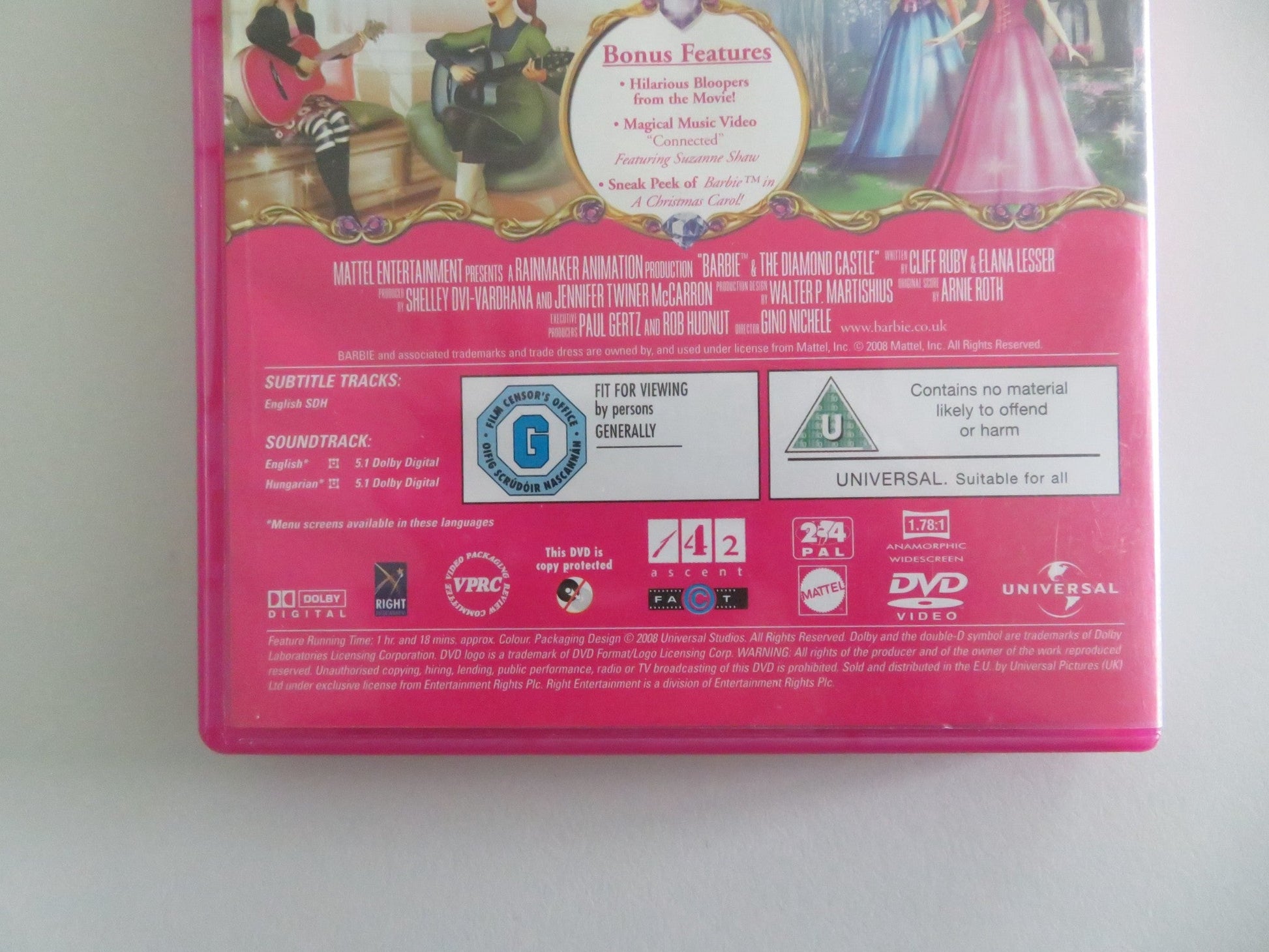 BARBIE AND THE DIAMOND CASTLE (DVD) KELLY SHERIDAN M. LYONS 2008 REGION 2, 4 Movie posters