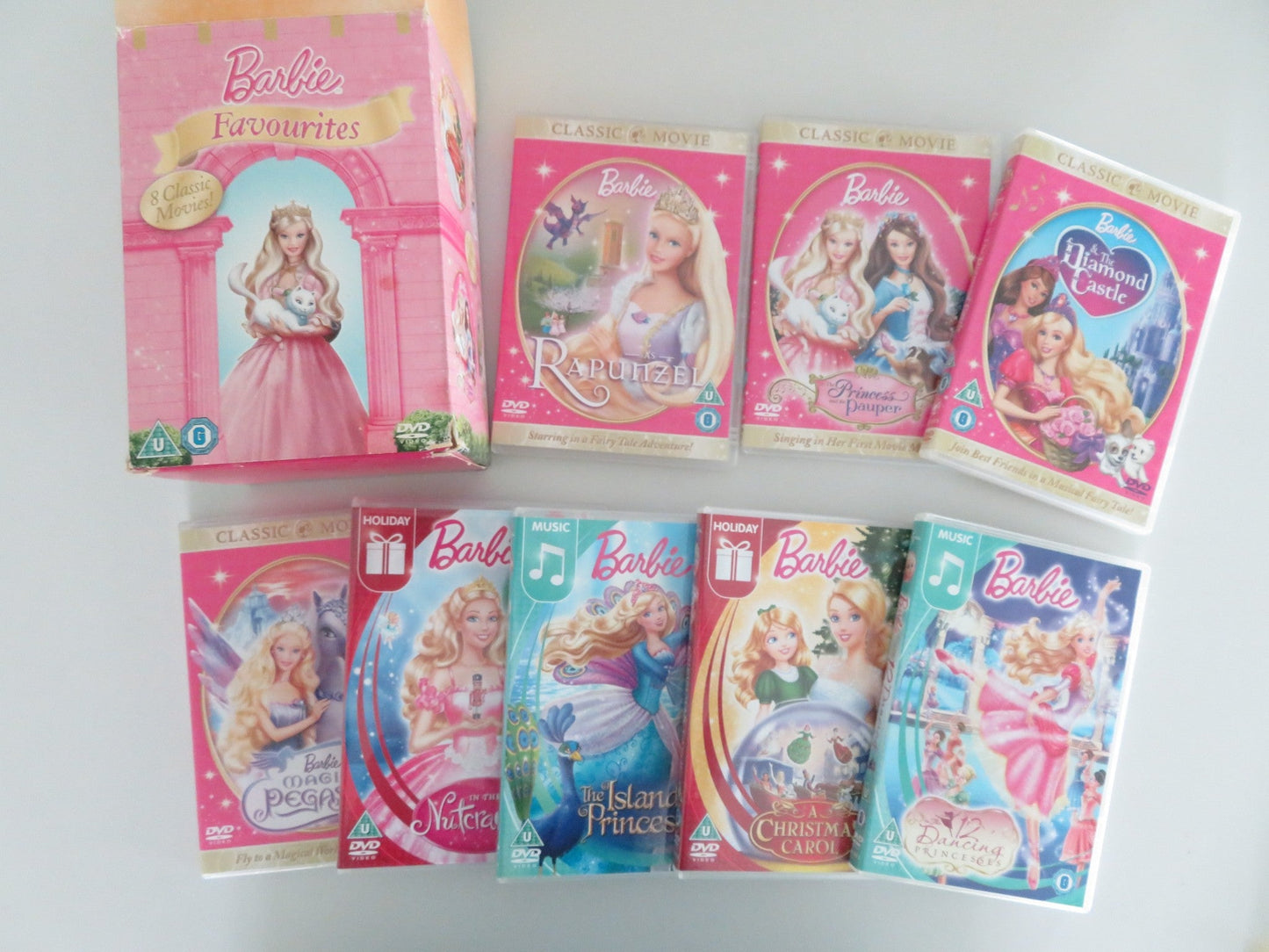 Barbie Favourites - 8 film DVD boxset (DVD BoxSet) Kelly Sheridan 2011 Region 2 Movie posters