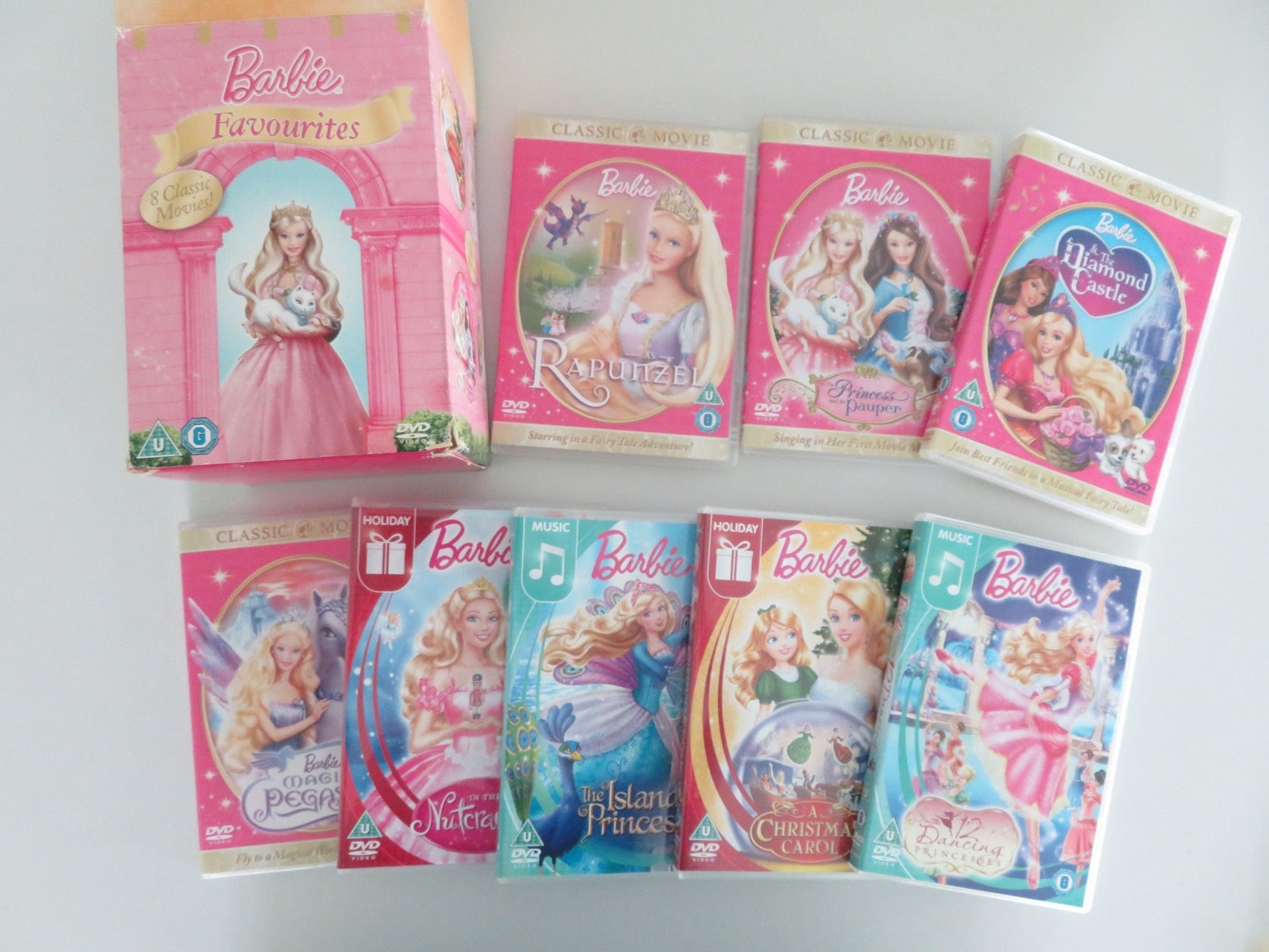 Barbie Favourites - 8 film DVD boxset (DVD BoxSet) Kelly Sheridan 2011 Region 2 Movie posters