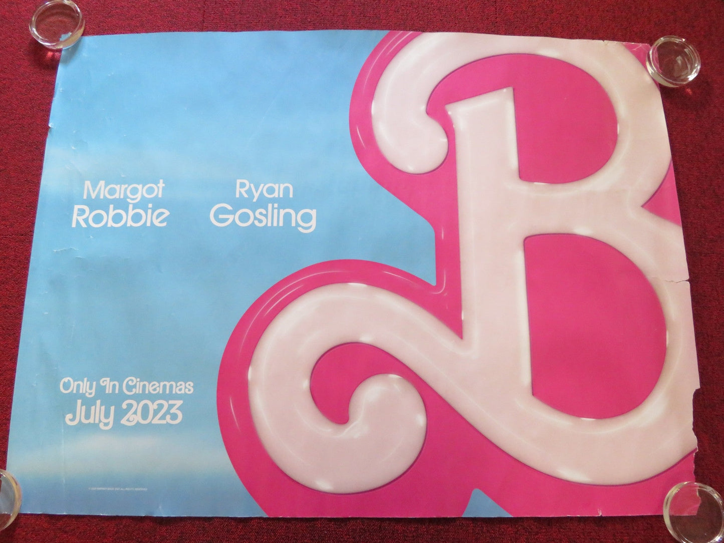 BARBIE UK QUAD ROLLED POSTER MARGOT ROBBIE RYAN GOSLING 2023 Rendezvous Cinema Movie posters