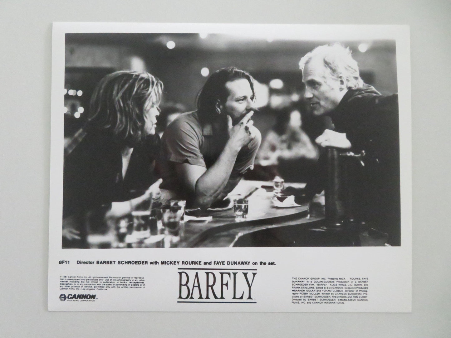 BARFLY MOVIE STILL PHOTO LOT OF 10 CHARLES BUKOWSKI MICKEY ROURKE DUNAWAY 1987 - Rendezvous Cinema