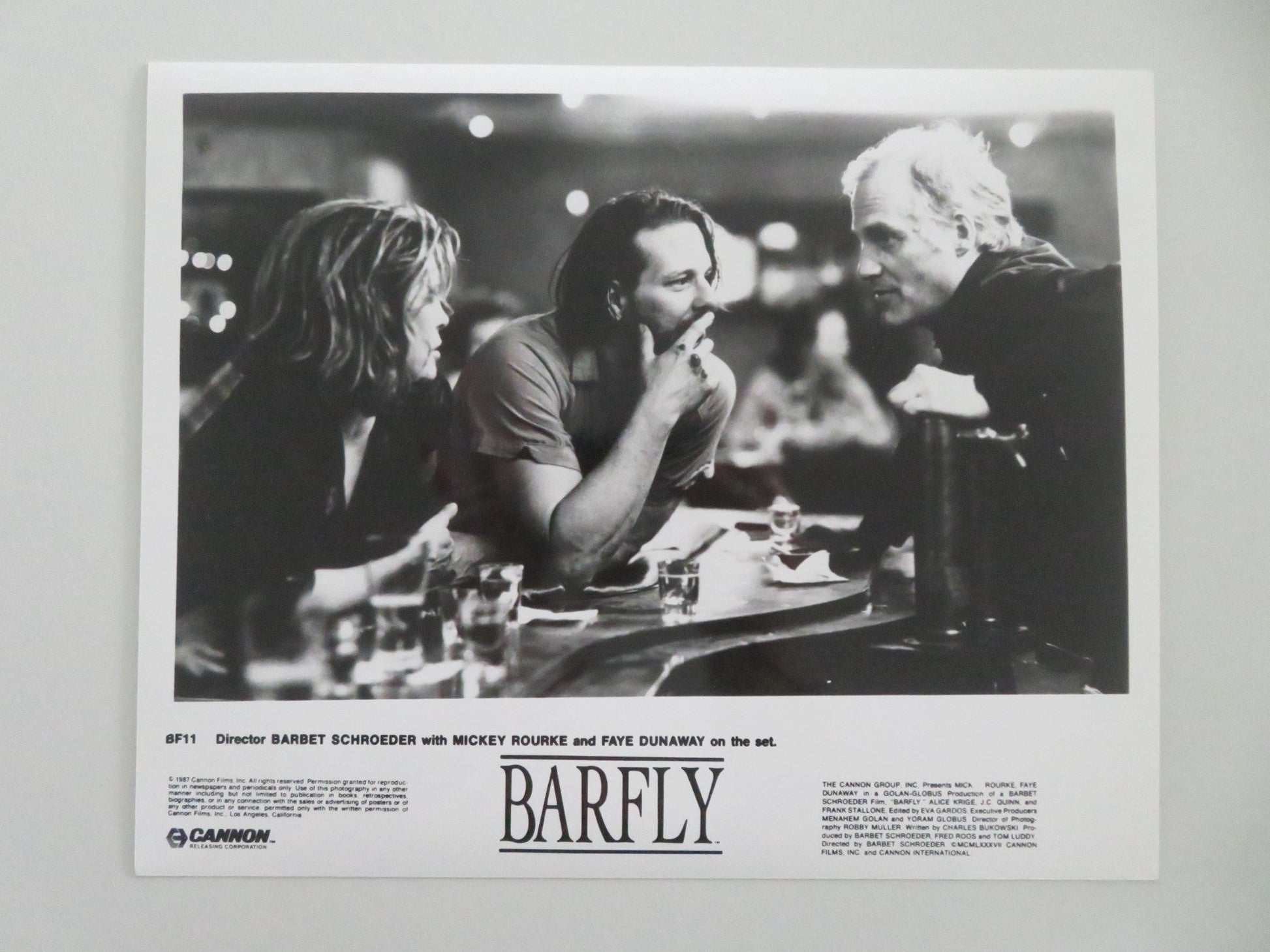 BARFLY MOVIE STILL PHOTO LOT OF 10 CHARLES BUKOWSKI MICKEY ROURKE DUNAWAY 1987 - Rendezvous Cinema