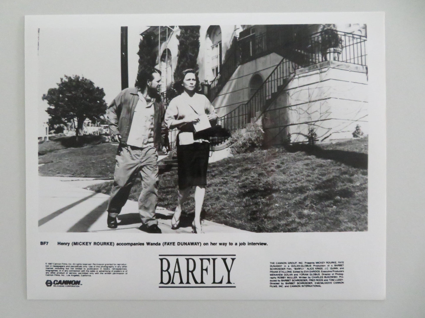 BARFLY MOVIE STILL PHOTO LOT OF 10 CHARLES BUKOWSKI MICKEY ROURKE DUNAWAY 1987 - Rendezvous Cinema
