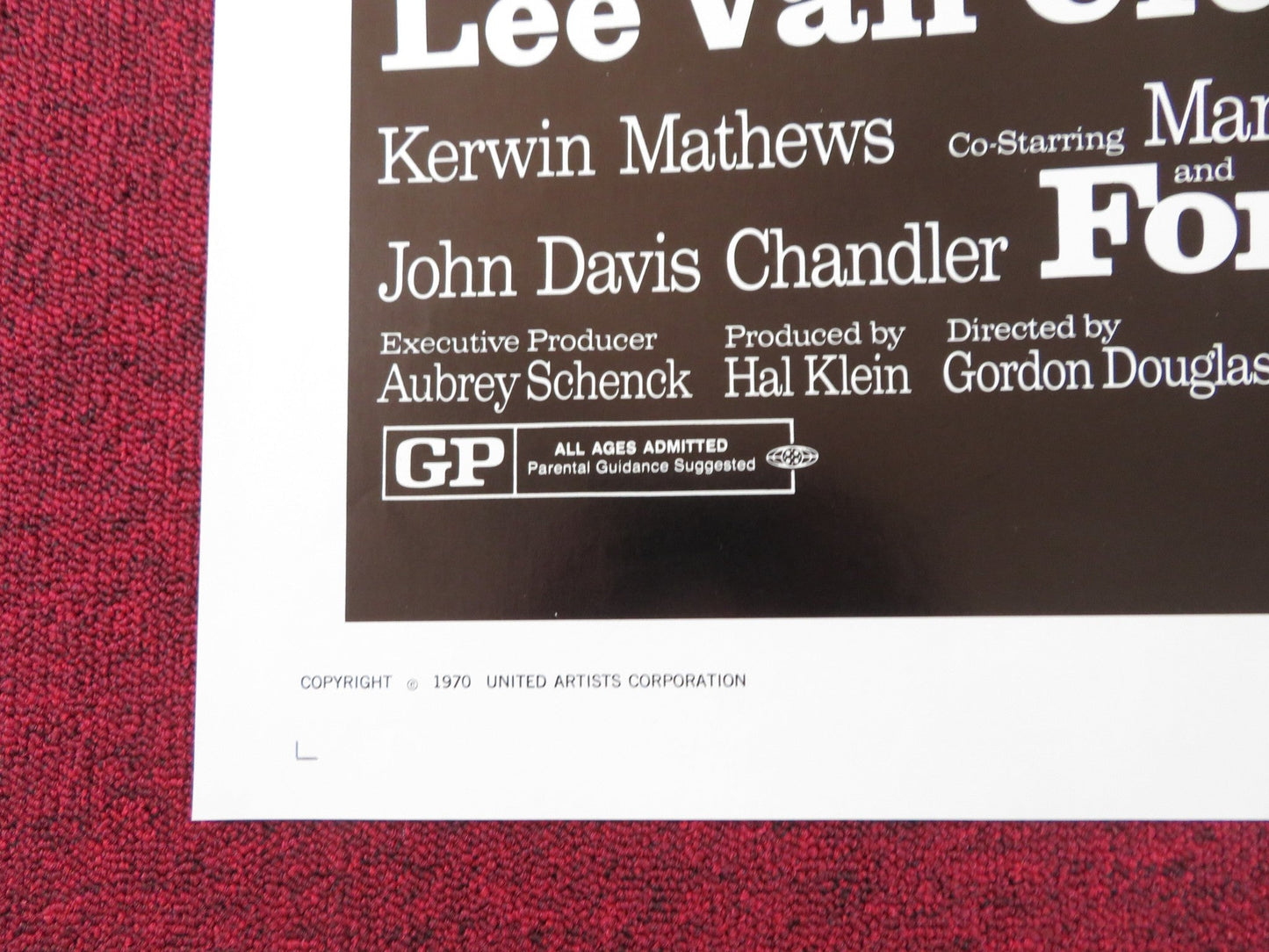 BARQUERO FOLDED US ONE SHEET POSTER LEE VAN CLEEF WARREN OATES 1970 Rendezvous Cinema Movie posters