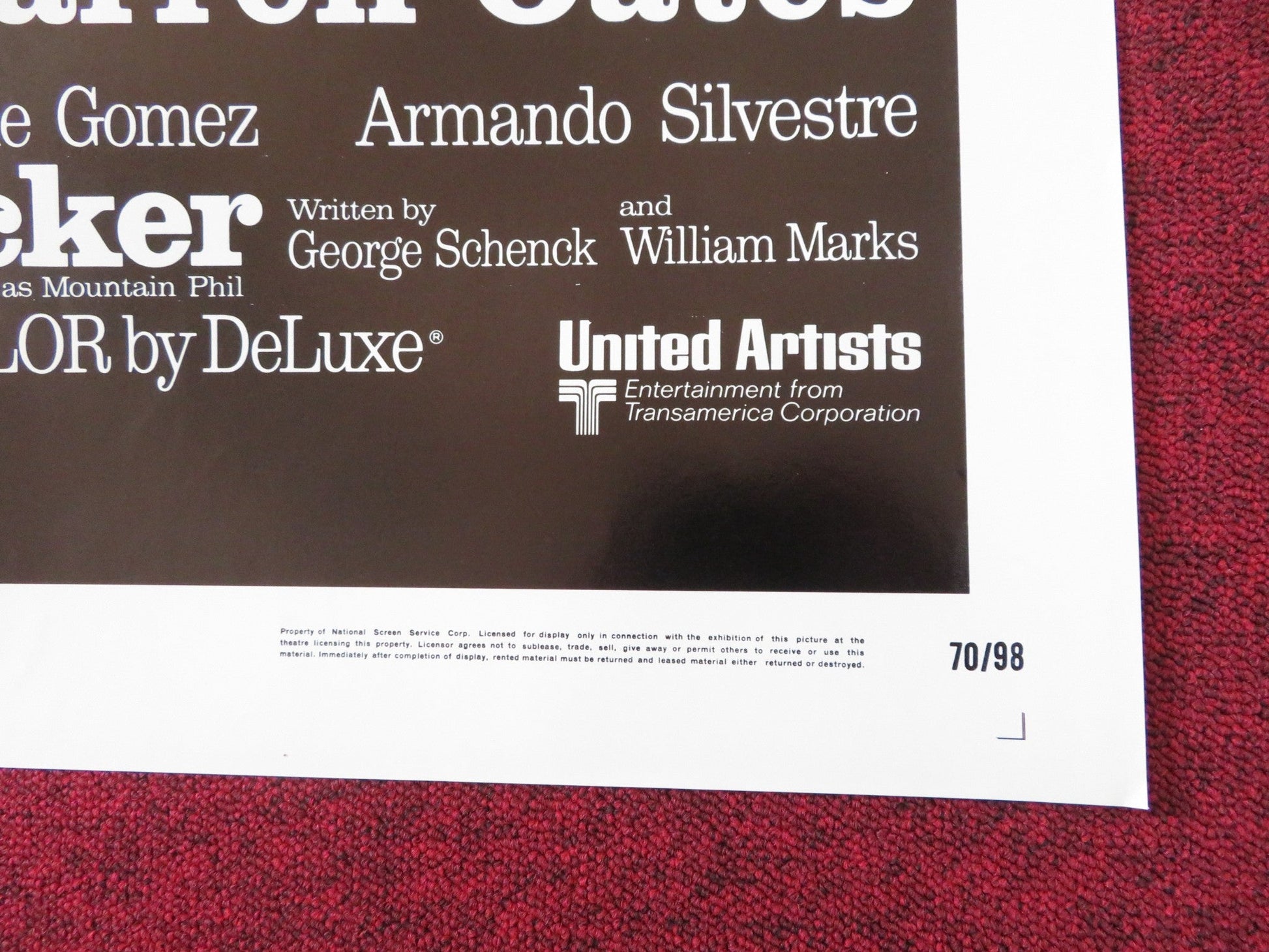 BARQUERO FOLDED US ONE SHEET POSTER LEE VAN CLEEF WARREN OATES 1970 Rendezvous Cinema Movie posters