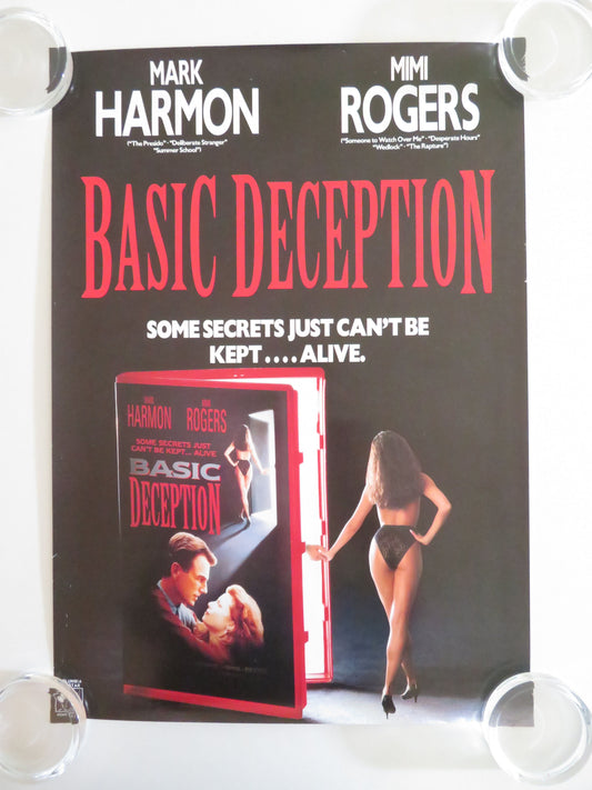 Basic Deception VHS Video Poster Mark Harmon Mimi Rogers 1991 Movie posters