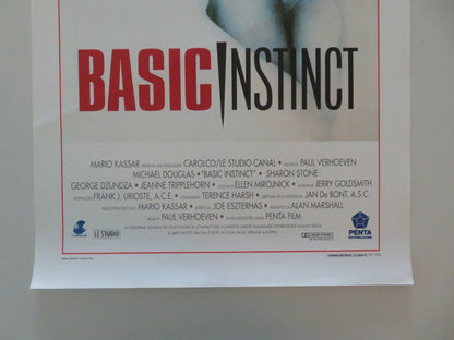 BASIC INSTINCT ITALIAN LOCANDINA POSTER MICHAEL DOUGLAS SHARON STONE 1992 Movie posters