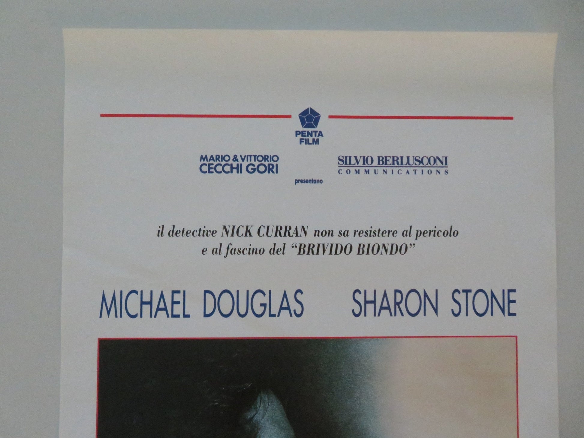 BASIC INSTINCT ITALIAN LOCANDINA POSTER MICHAEL DOUGLAS SHARON STONE 1992 Movie posters