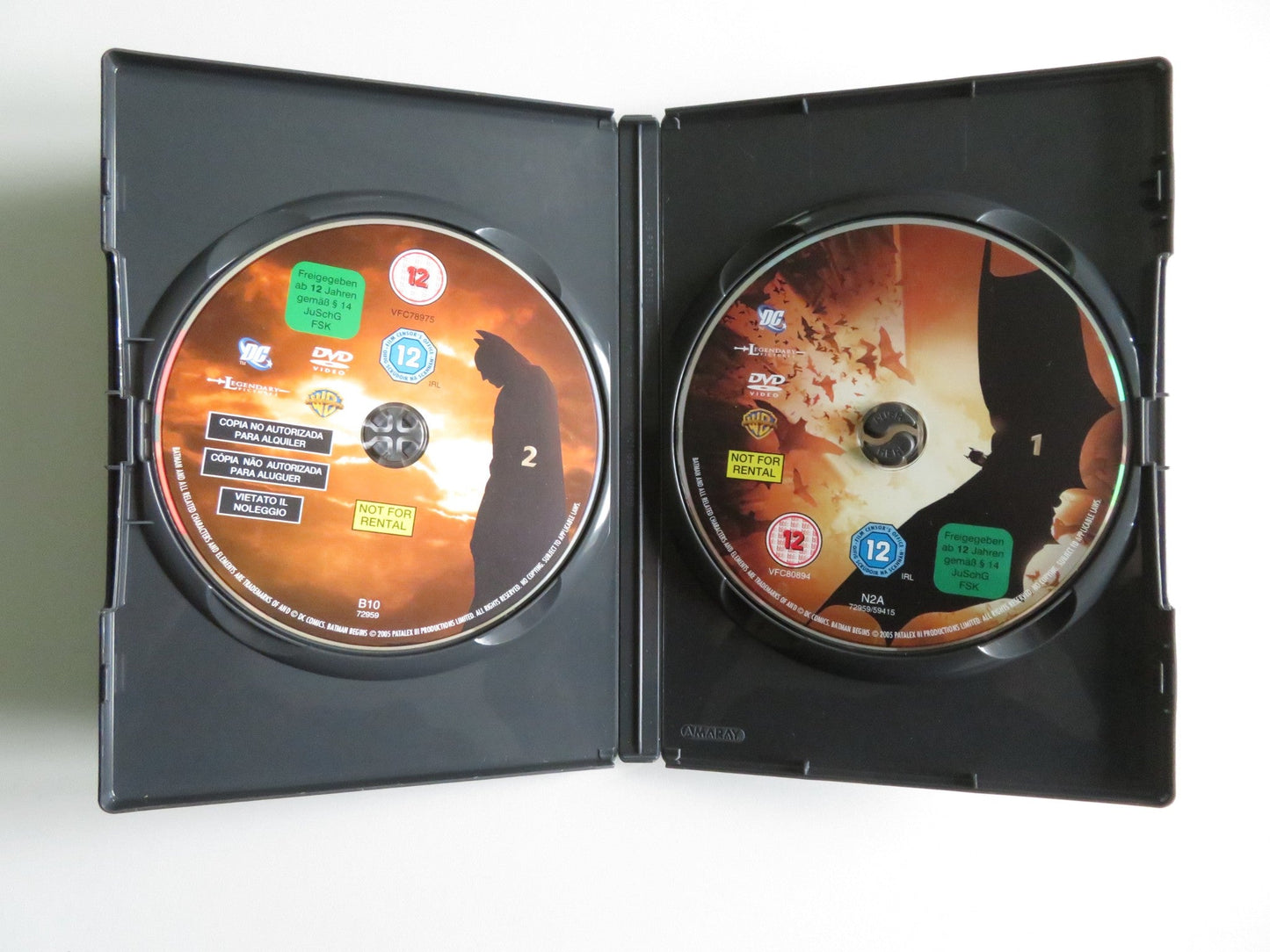 BATMAN BEGINS & THE DARK KNIGHT - LIMITED EDITION SET (DVD BOXSET) 2005 REGION 2 Movie posters
