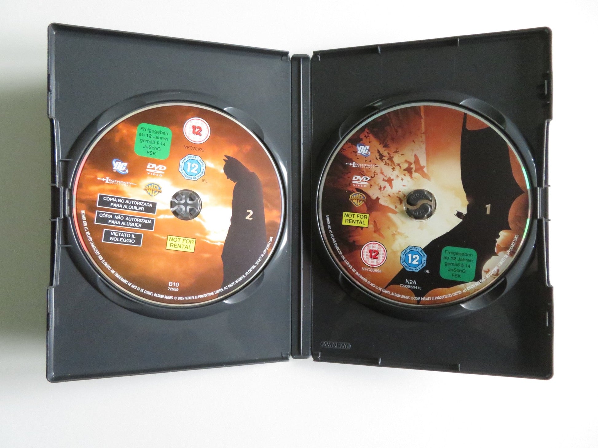 BATMAN BEGINS & THE DARK KNIGHT - LIMITED EDITION SET (DVD BOXSET) 2005 REGION 2 Movie posters