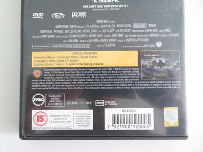 BATMAN (DVD) MICHAEL KEATON JACK NICHOLSON 1989 REGION 2 Movie posters