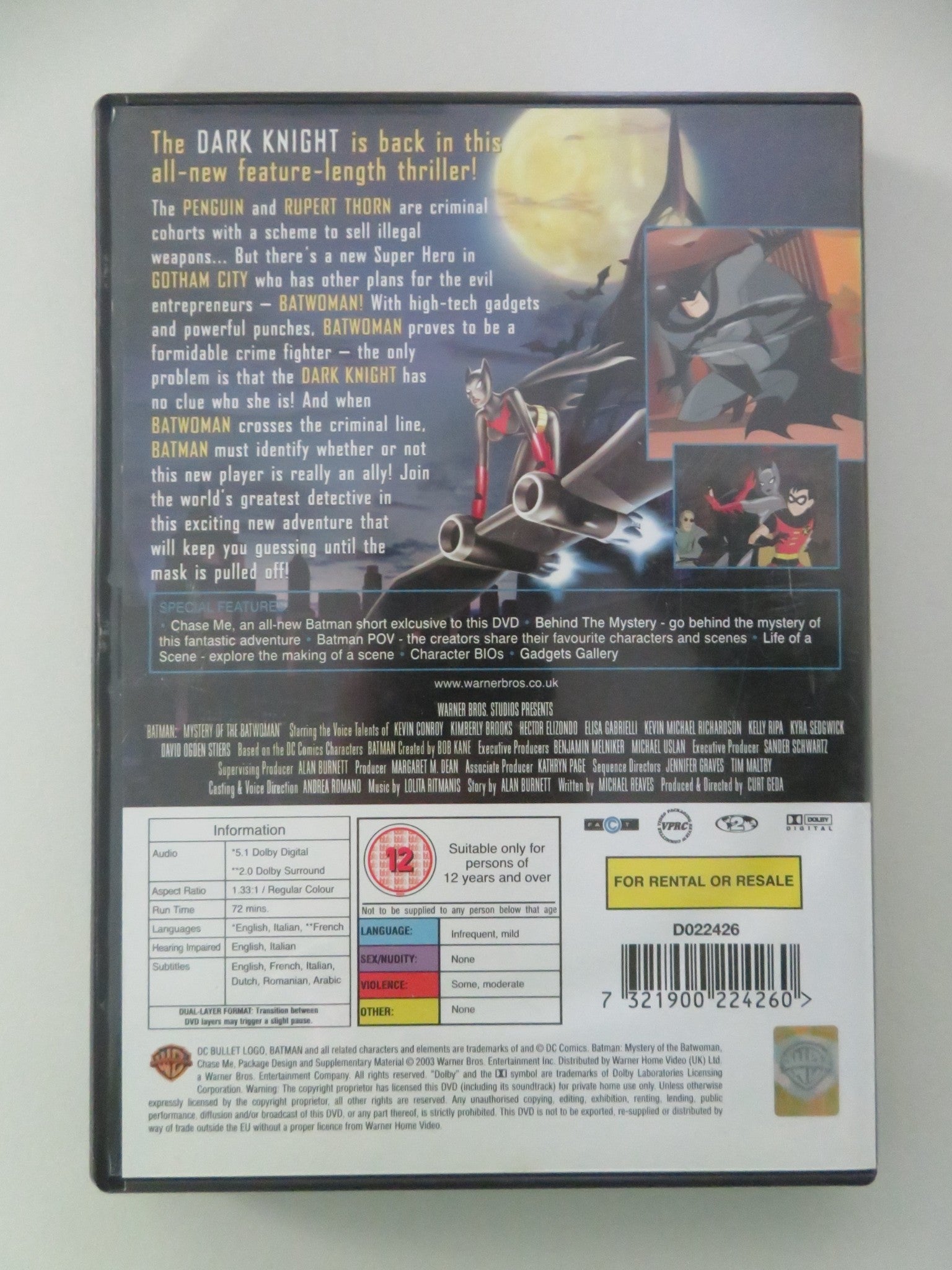 BATMAN: MYSTERY OF THE BATWOMAN (DVD) DC KEVIN CONROY 2003 REGION 2 Movie posters