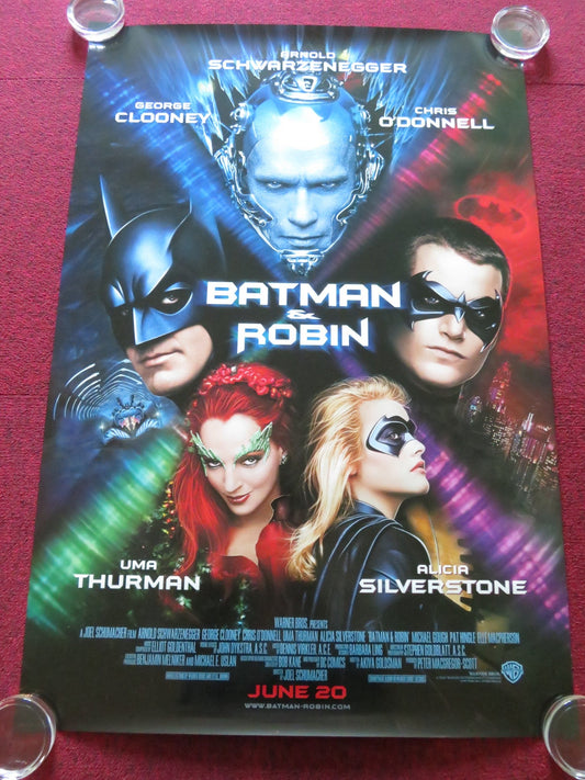 BATMAN & ROBIN - B US ONE SHEET ROLLED POSTER ARNOLD SCHWARZENEGGER 1997 Rendezvous Cinema Movie posters