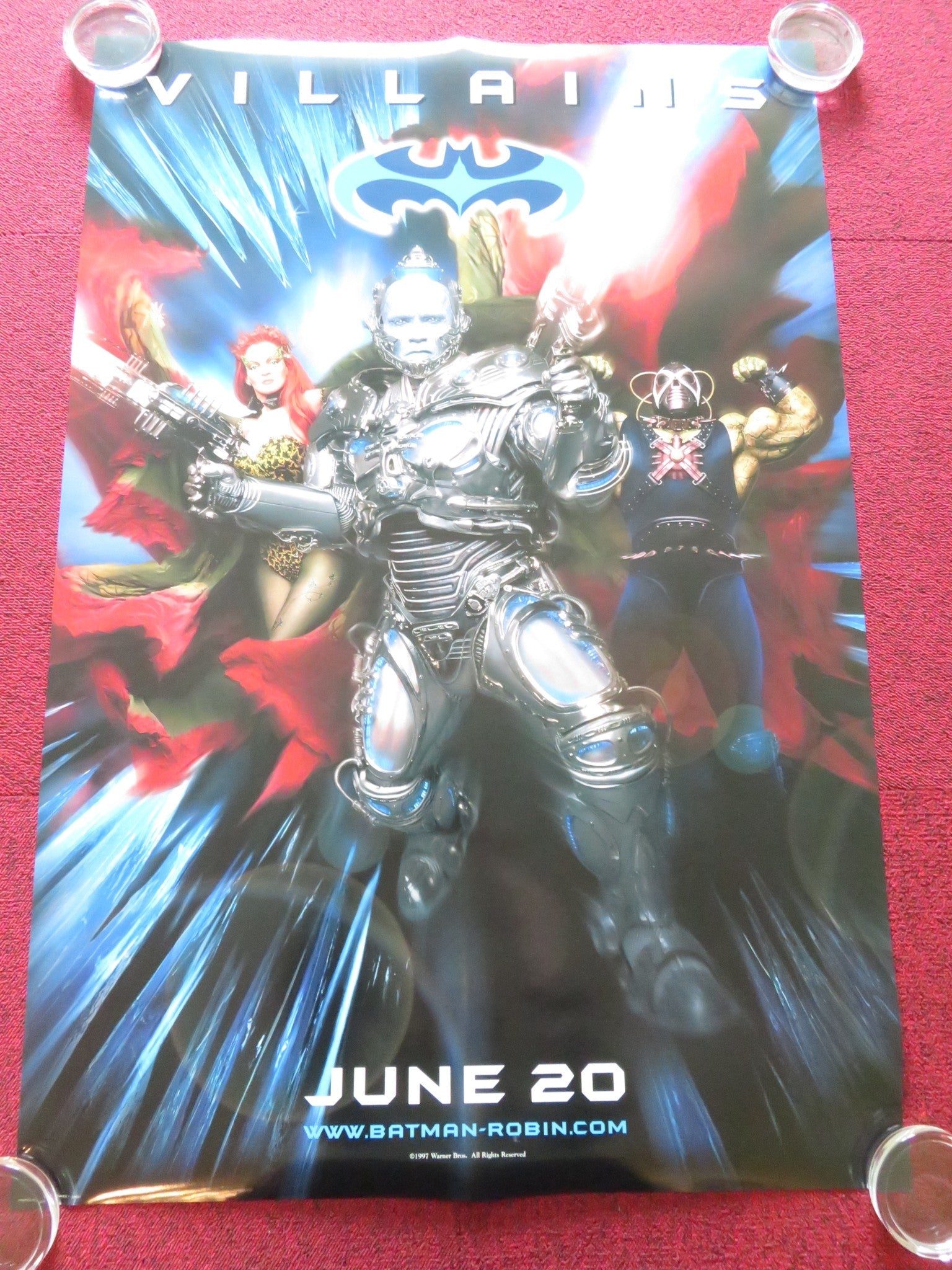 BATMAN & ROBIN US ONE SHEET ROLLED POSTER SCHWARZENEGGER CLOONEY 1997 Rendezvous Cinema Movie posters