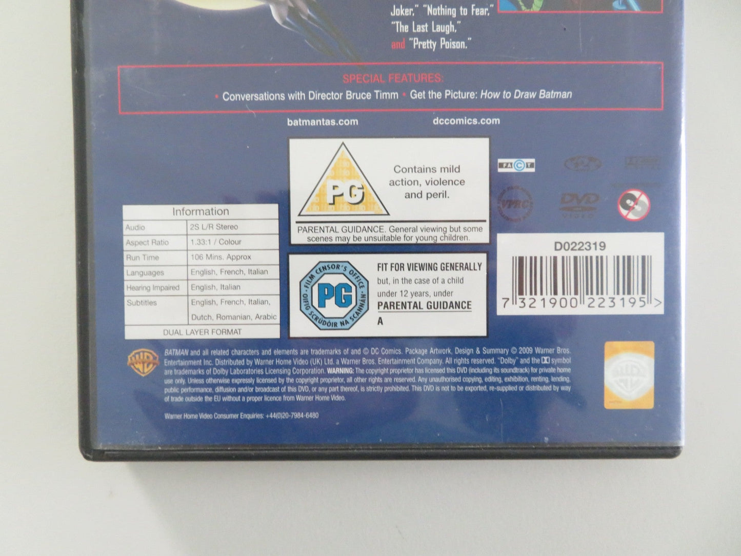 BATMAN: THE ANIMATED SERIES - THE LEGEND BEGINS (DVD) KEVIN CONROY 2004 REGION 2 Movie posters