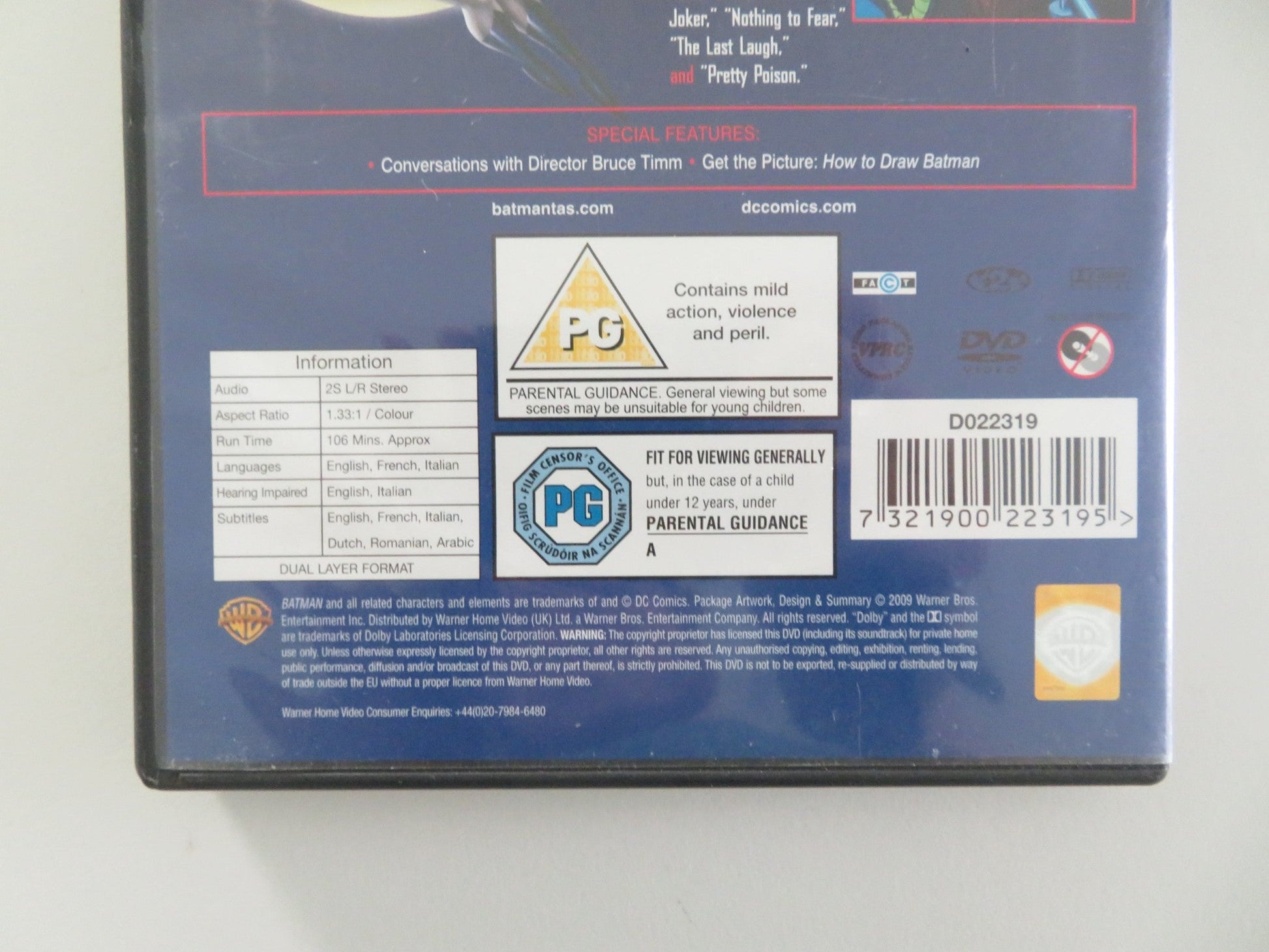 BATMAN: THE ANIMATED SERIES - THE LEGEND BEGINS (DVD) KEVIN CONROY 2004 REGION 2 Movie posters