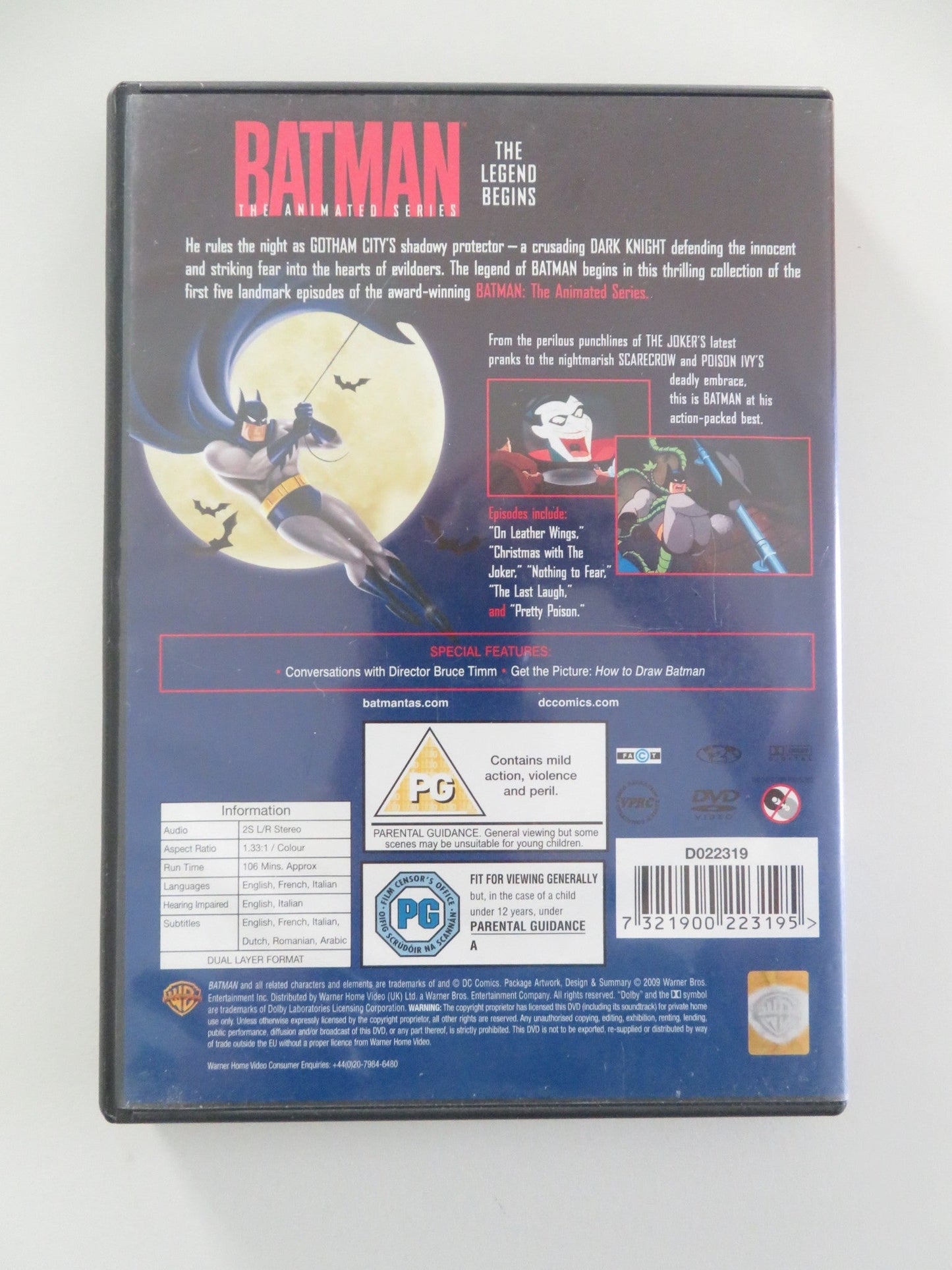 BATMAN: THE ANIMATED SERIES - THE LEGEND BEGINS (DVD) KEVIN CONROY 2004 REGION 2 Movie posters