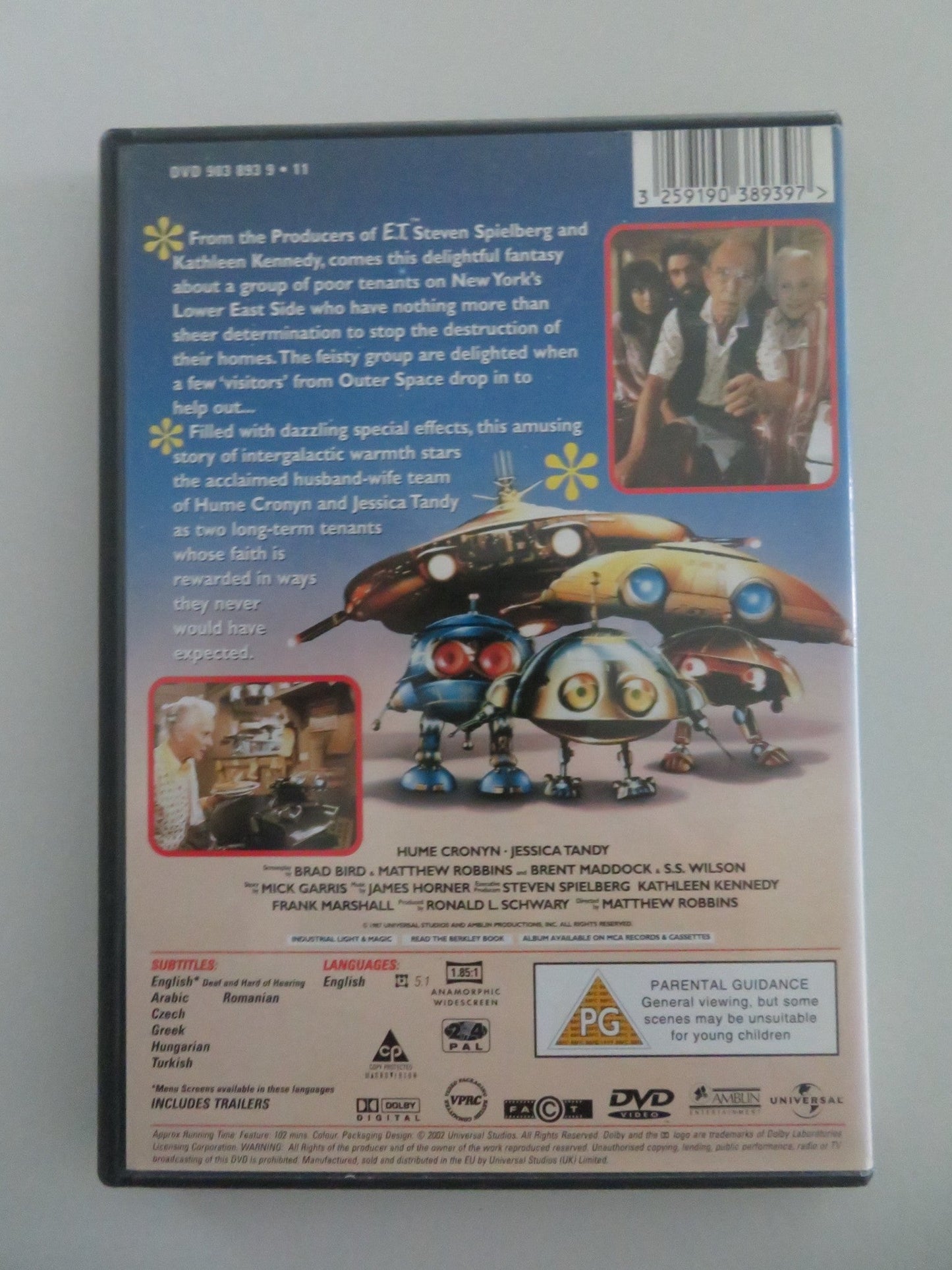 BATTERIES NOT INCLUDED (DVD) HUME CRONYN JESSICA TANDY 1987 REGION 2, 4 Movie posters