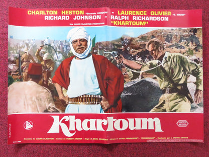 BATTLE FOR KHARTOUM - D ITALIAN FOTOBUSTA POSTER CHARLTON HESTON OLIVIER 1966 Rendezvous Cinema Movie posters