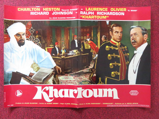 BATTLE FOR KHARTOUM - H ITALIAN FOTOBUSTA POSTER CHARLTON HESTON OLIVIER 1966 Rendezvous Cinema Movie posters