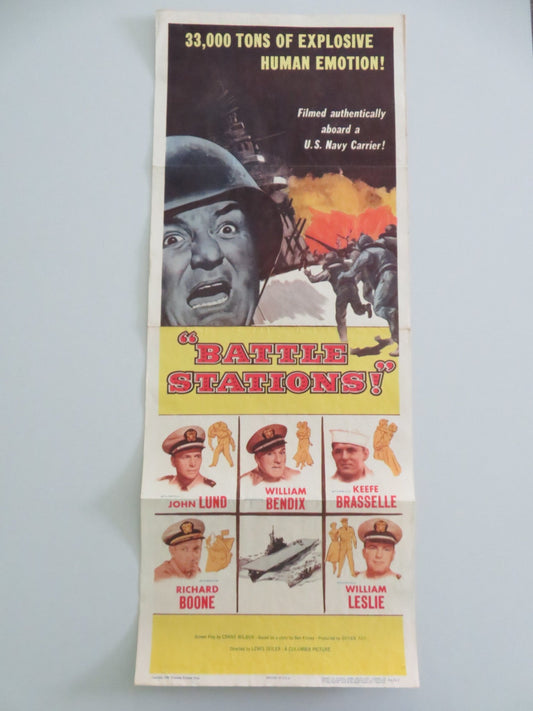 Battle Stations US Insert Poster John Lund William Bendix 1956 Movie posters