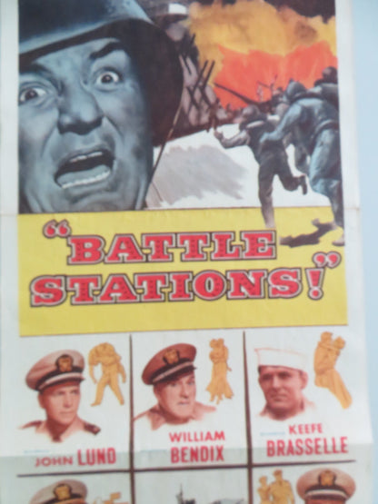 Battle Stations US Insert Poster John Lund William Bendix 1956 Movie posters
