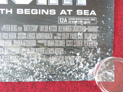 Battleship UK Quad Rolled Poster Taylor Kitsch Alexander Skarsgard Rhianna 2012 Movie posters