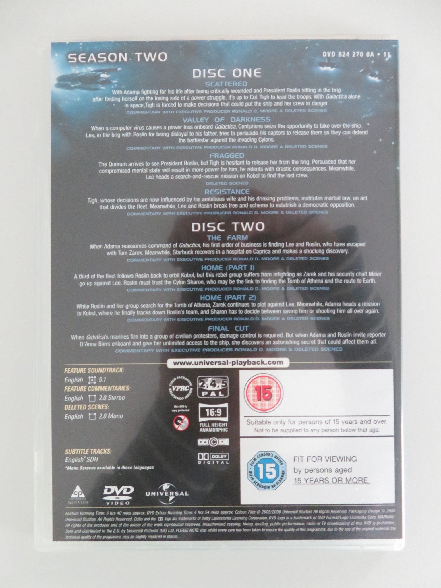 Battlestar Galactica Season Two (DVD BoxSet) Edward J. Olmos 2006 Region 2, 4, 5 Movie posters