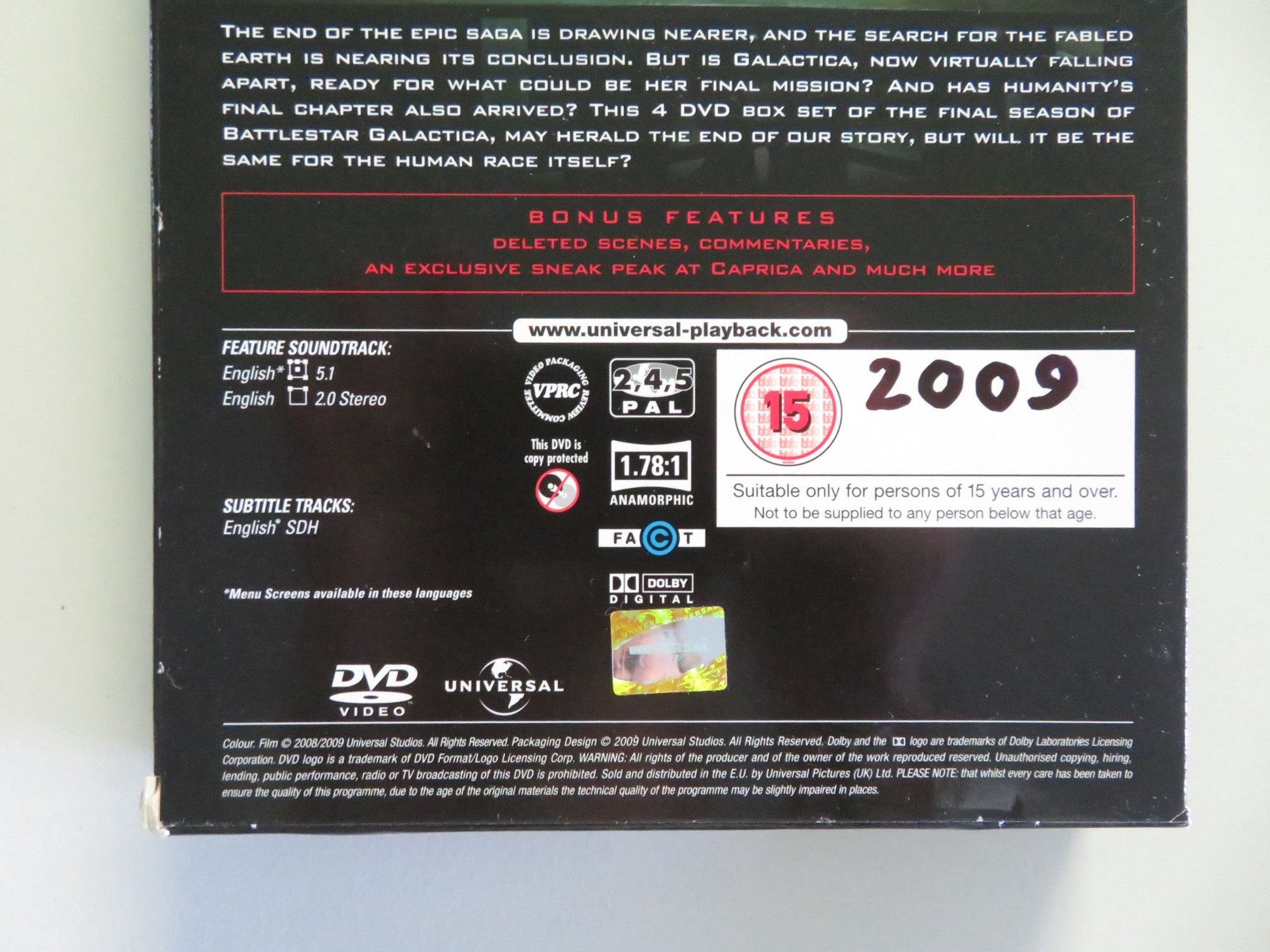 Battlestar Galactica The Final Season (DVD BoxSet) E. J. Olmos 2008 Region 2,4,5 Movie posters