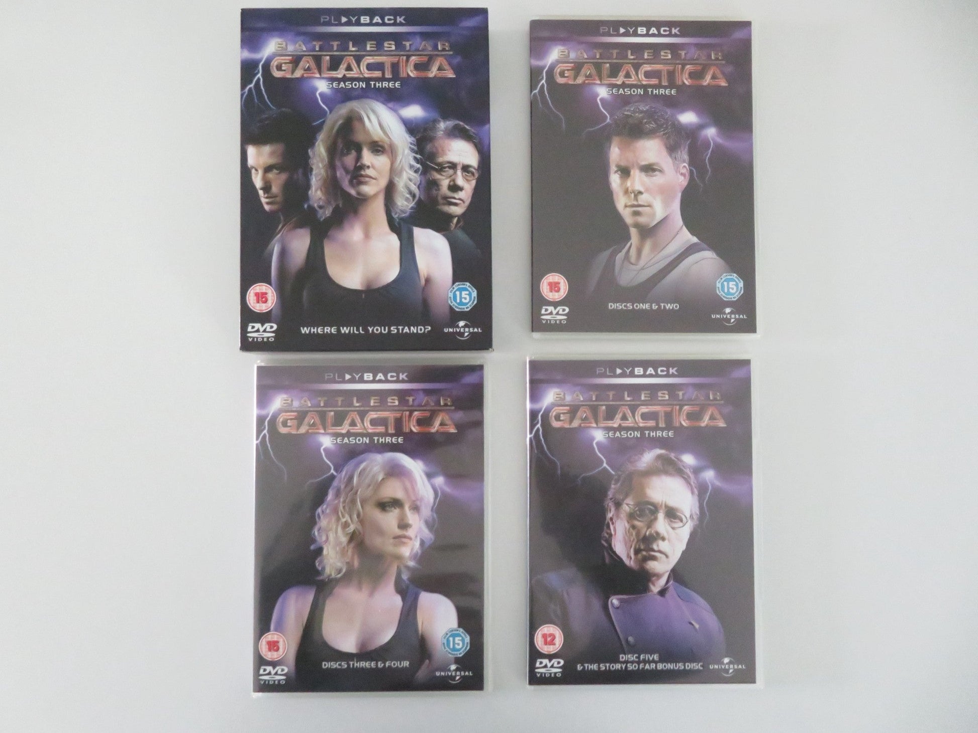 Battlestar Galatica Season Three (DVD BoxSet) E. J. Olmos 2006 Region 2, 4, 5 Movie posters