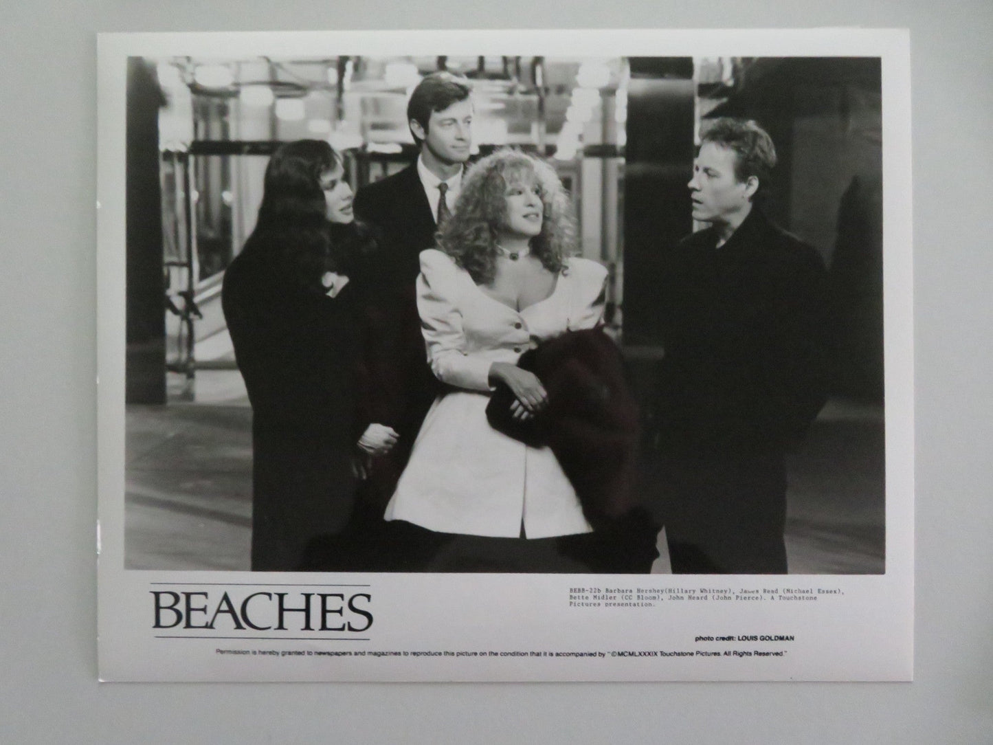 Beaches - B MOVIE STILL PHOTO LOT OF 7 BETTE MIDLER BARBARA HERSHEY 1988 Movie posters