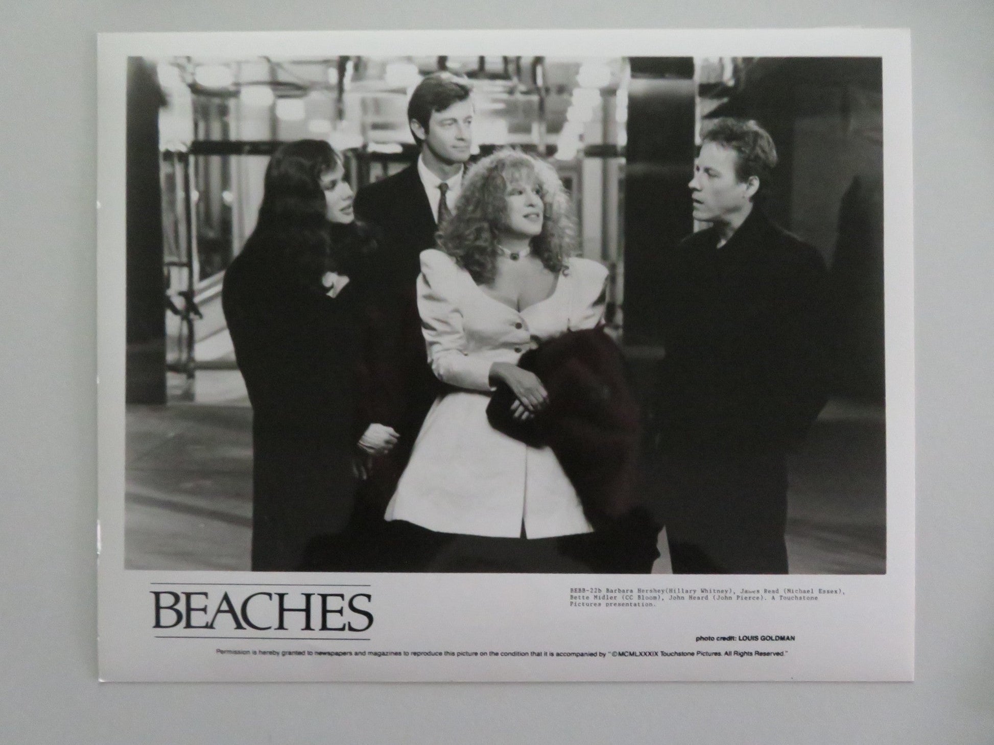Beaches - B MOVIE STILL PHOTO LOT OF 7 BETTE MIDLER BARBARA HERSHEY 1988 Movie posters