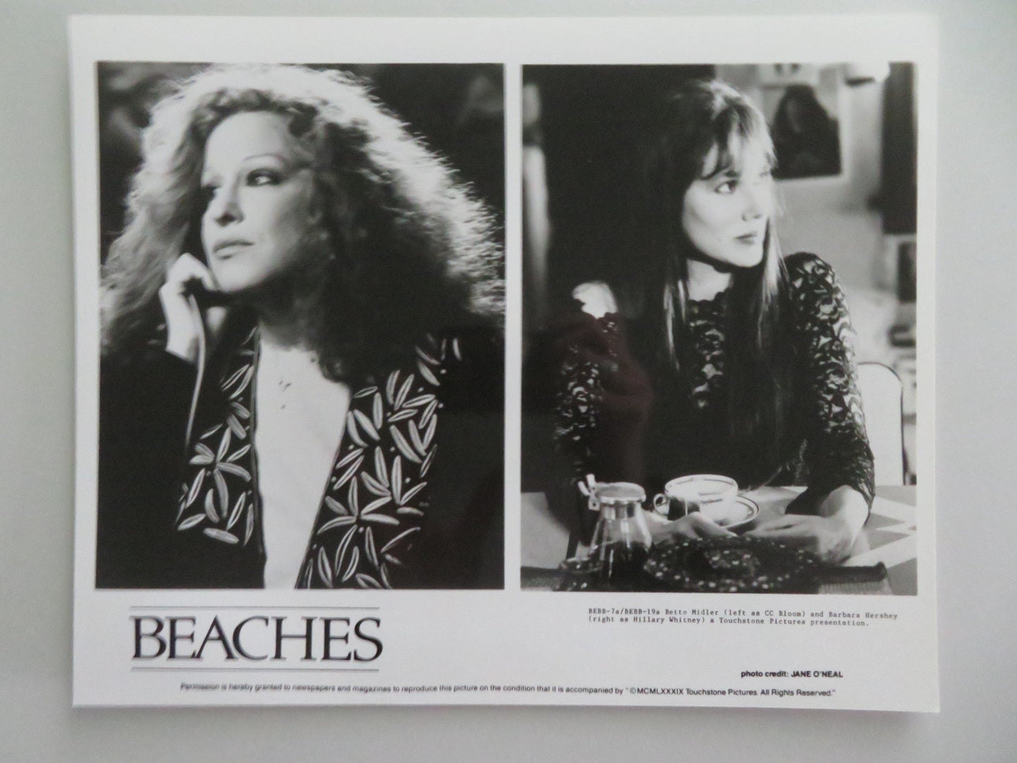 Beaches - B MOVIE STILL PHOTO LOT OF 7 BETTE MIDLER BARBARA HERSHEY 1988 Movie posters