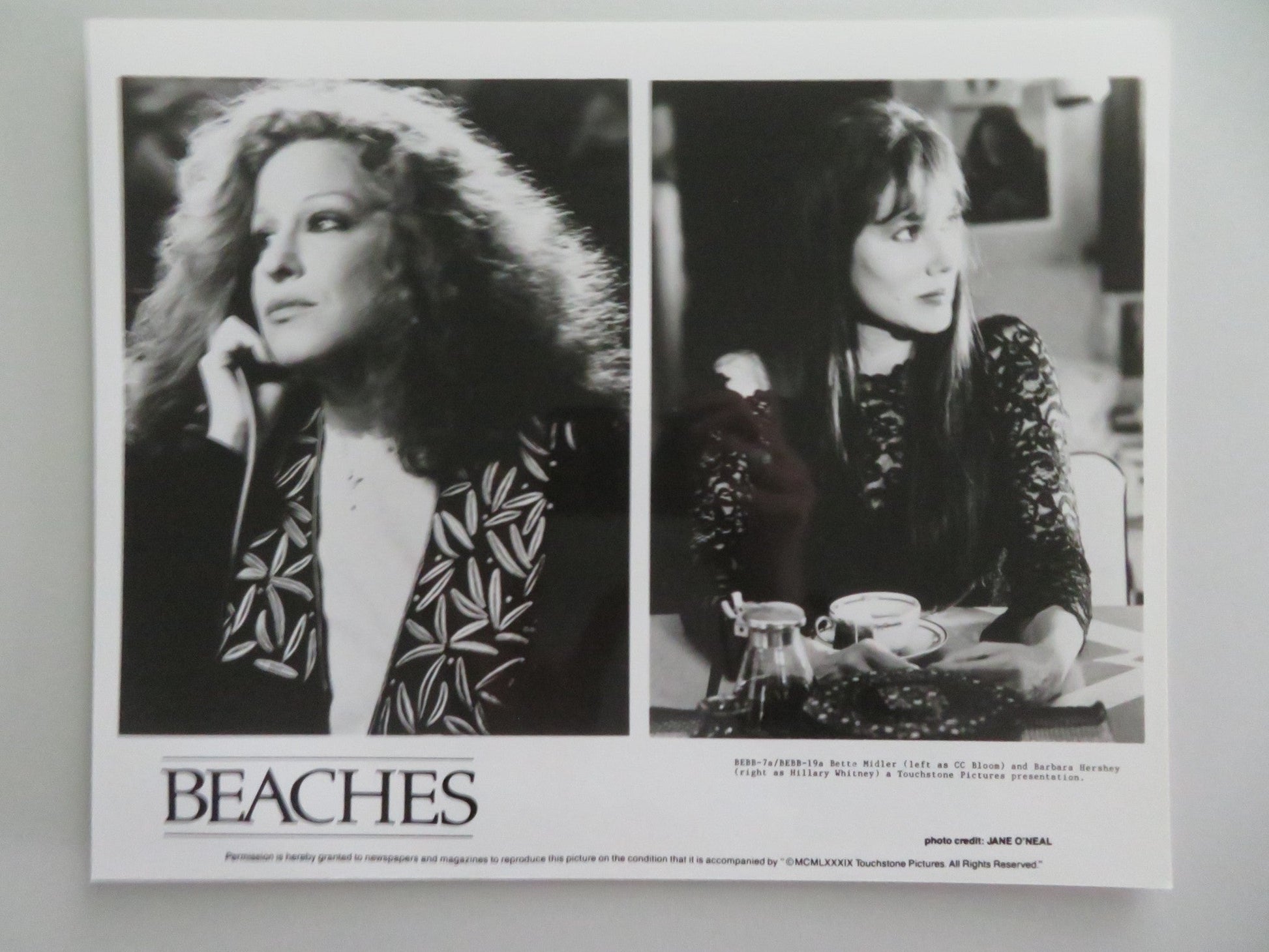 Beaches - B MOVIE STILL PHOTO LOT OF 7 BETTE MIDLER BARBARA HERSHEY 1988 Movie posters