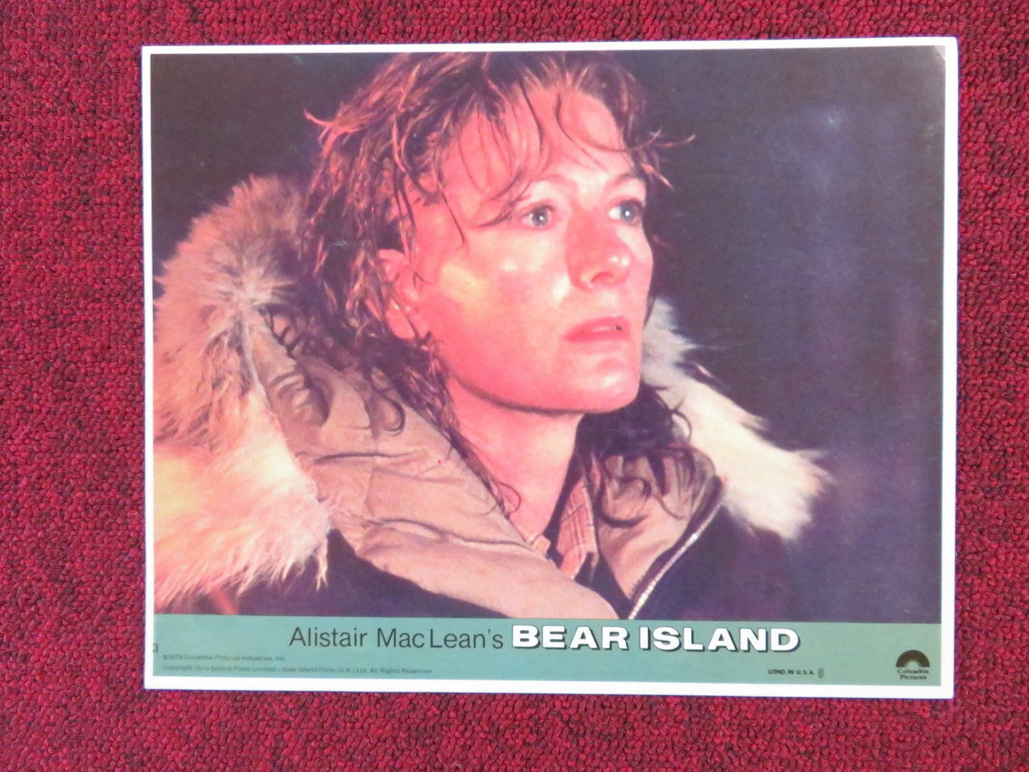 BEAR ISLAND - 3 LOBBY CARD DONALD SUTHERLAND VANESSA REDGRAVE 1979 Rendezvous Cinema Movie posters