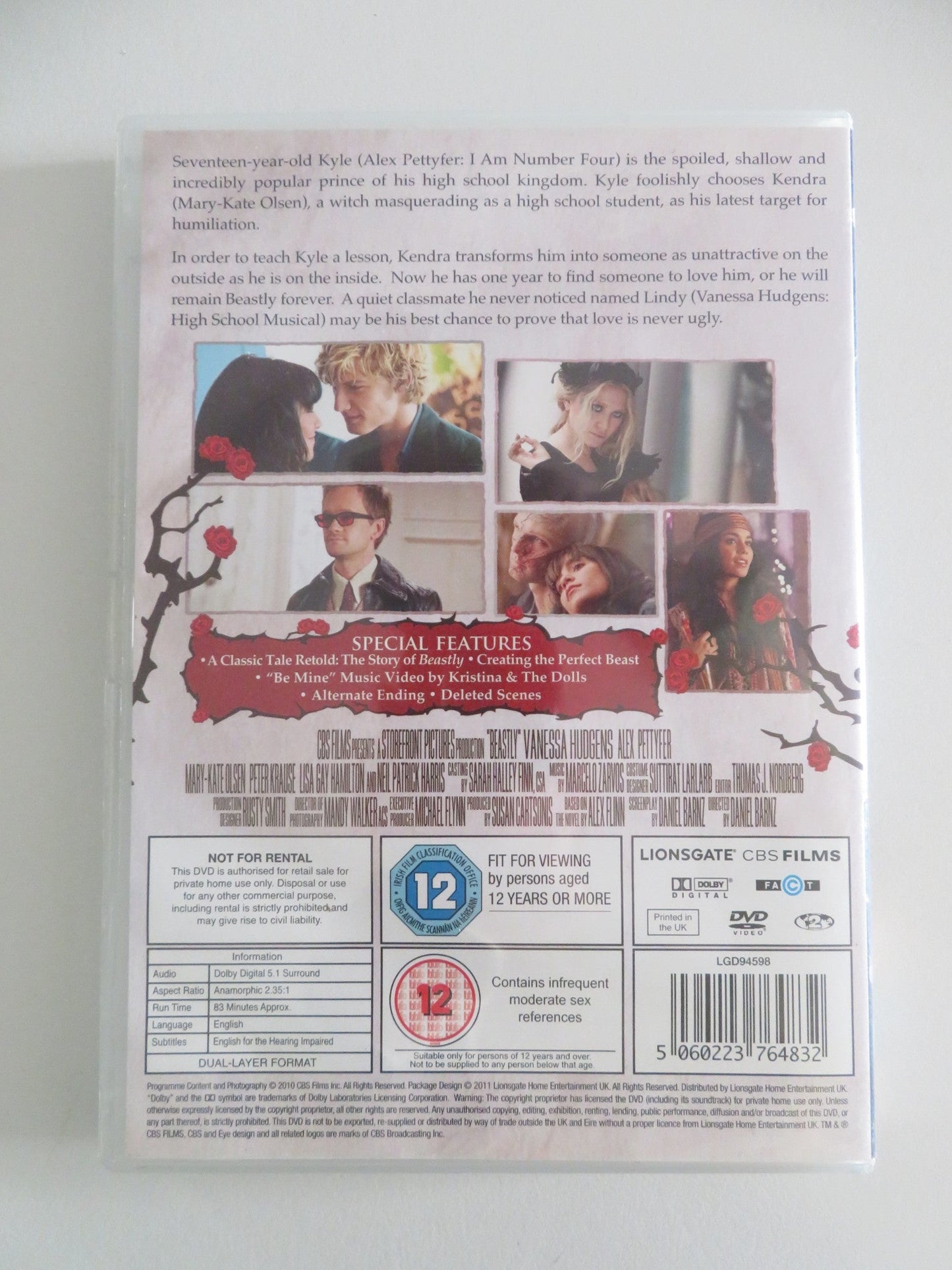 BEASTLY (DVD) VANESSA HUDGENS ALEX PETTYFER 2011 REGION 2 Movie posters